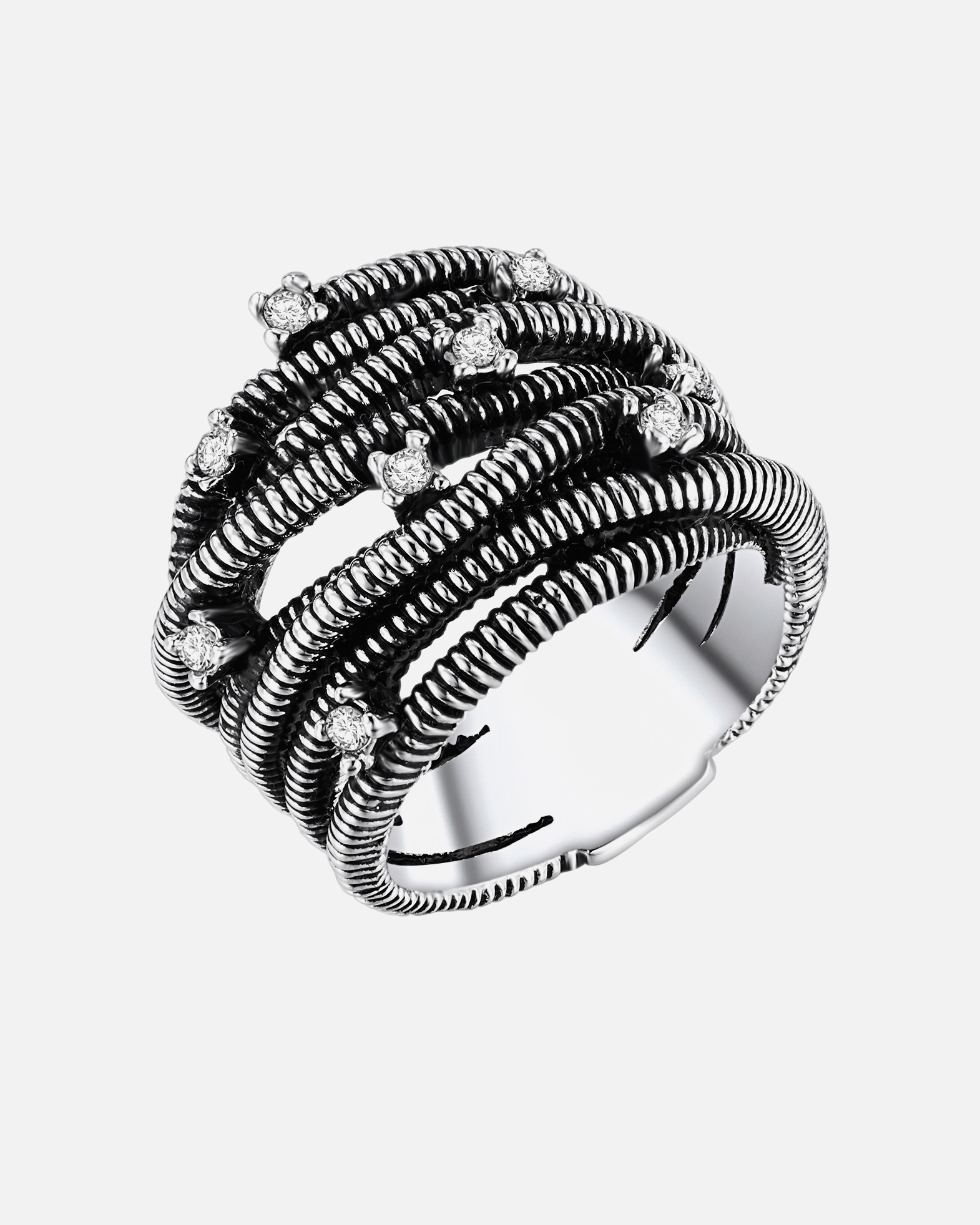 Bague for FemmeLulu & JaneBague tendance Métal Verre en Argent56