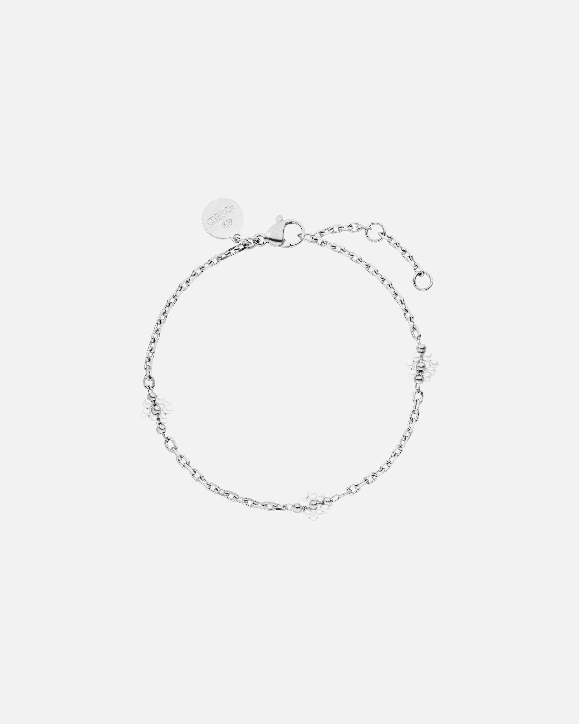 Bracelet for FemmePureleiLinen Blossom Bracelet 100% acier inoxydableArgent