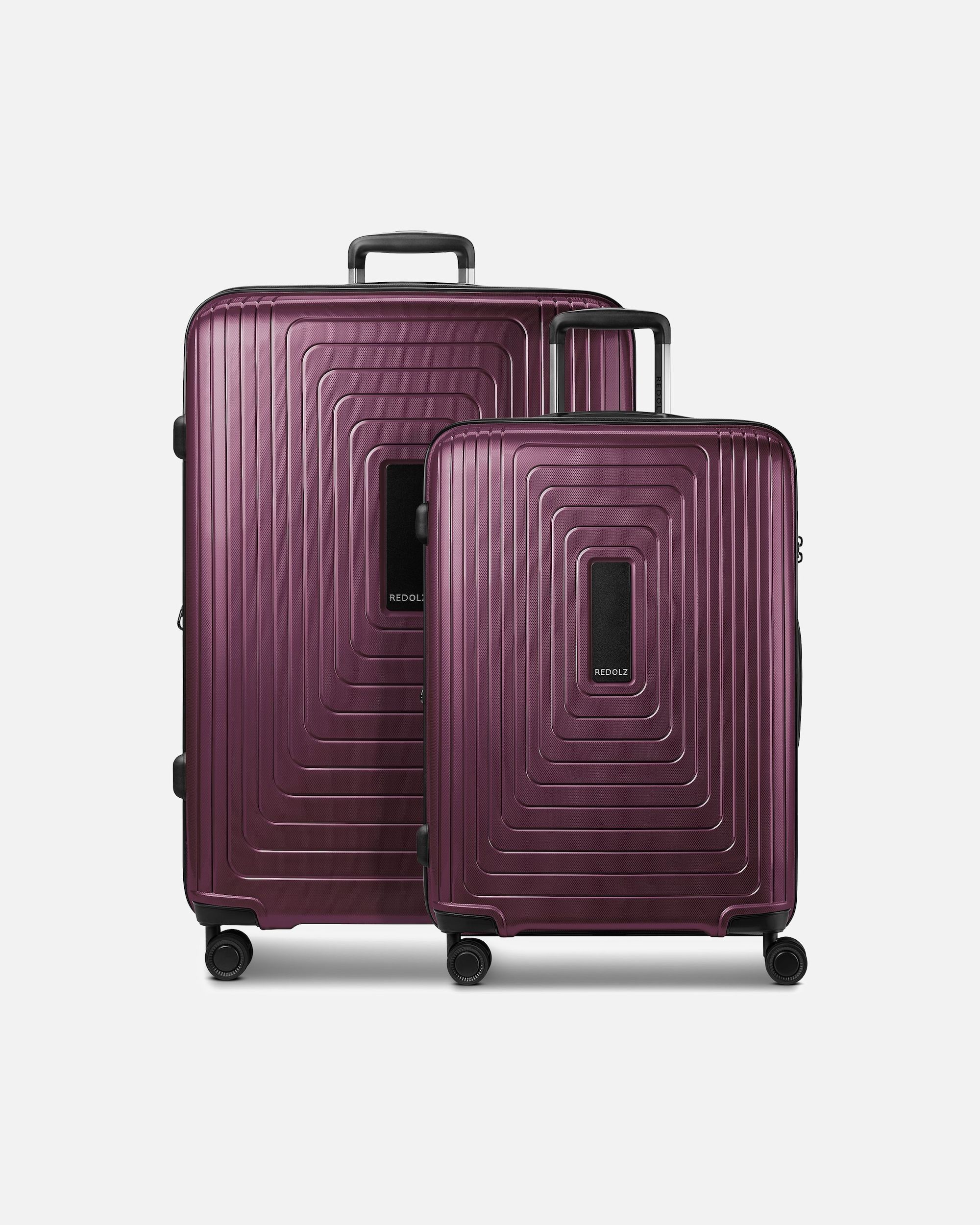 Valise for HommeEssentials 14 4 roues Set de valises 2 pièces avec soufflet d'extensionaubergine metallic