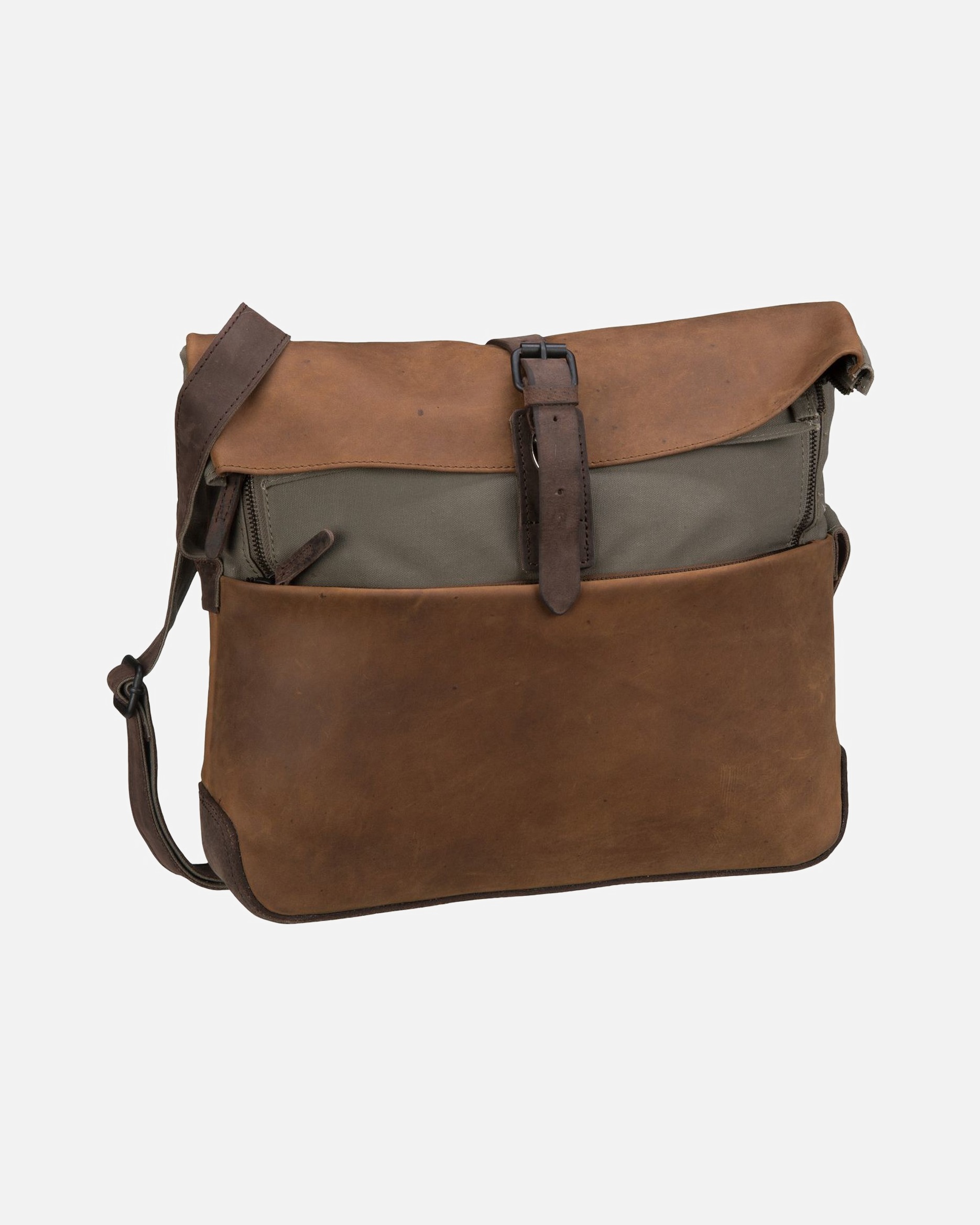 Laptoptasche für Unisex Harold's Twister Messenger Leder 36 cm Laptopfach natur
