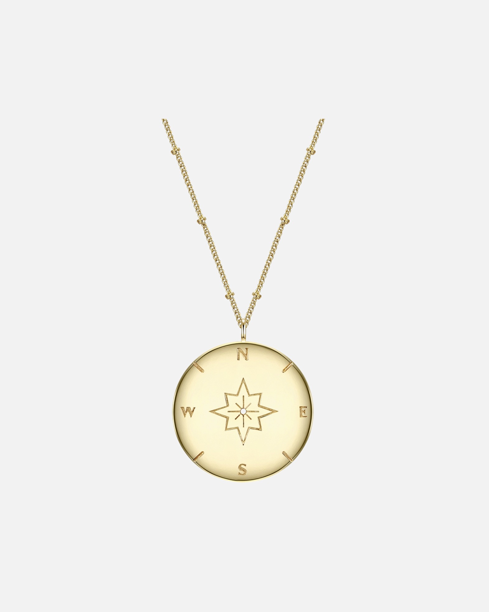 Collier for FemmeCollier en argent Boussole Argent sterling en Or jaune50,0 cm Basiskette + 5,0 cm Verlängerung