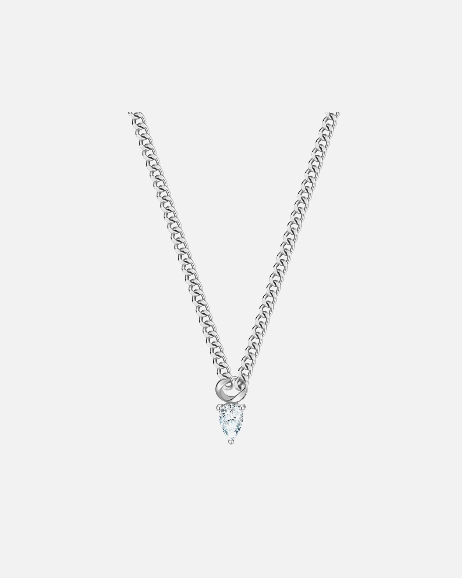 Collier for FemmeCollier en Argent Sterling en argent avec Zirconium40,0 cm Basiskette + 5,0 cm Verlängerung