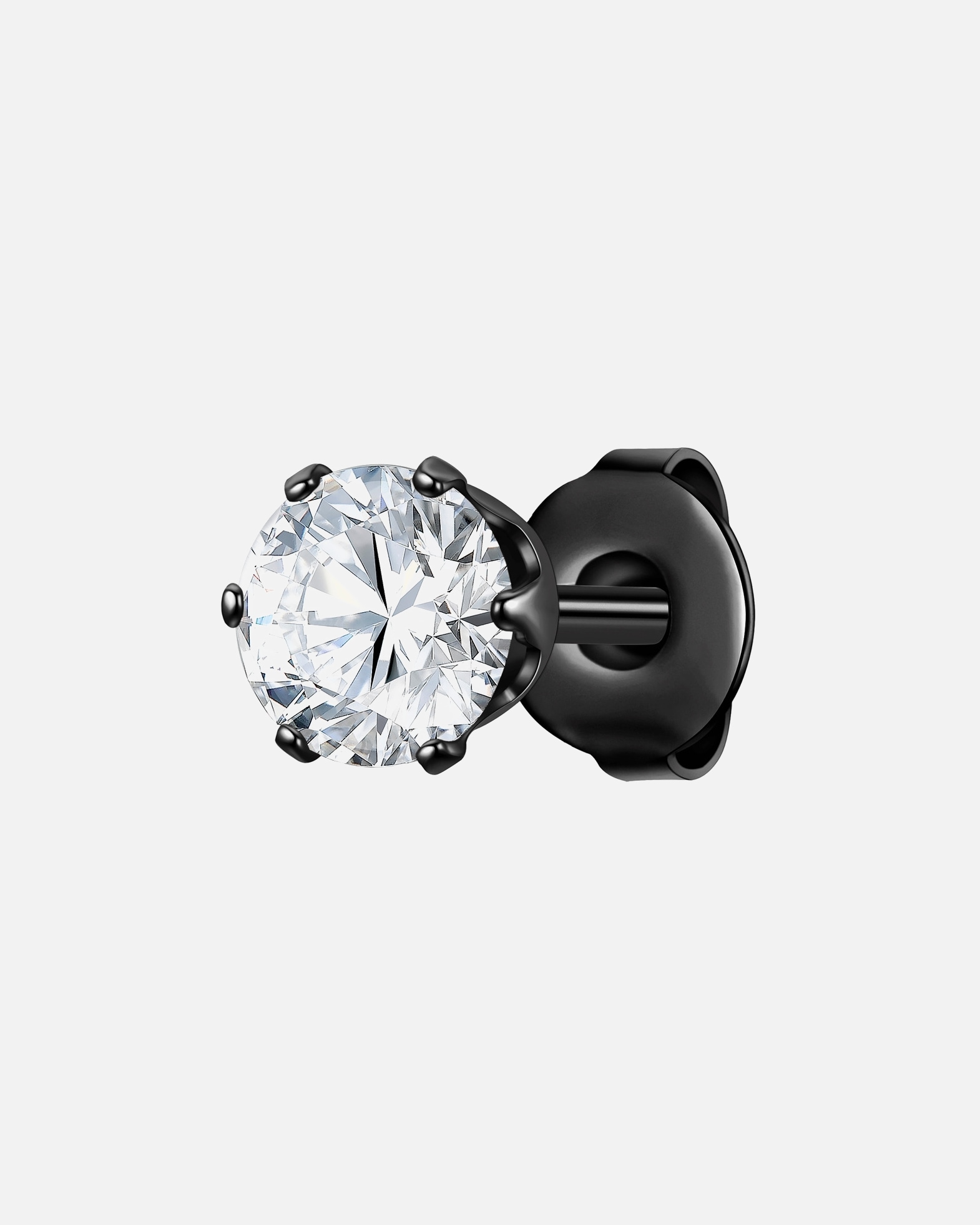 Boucle d'oreilles for HommeTrue RebelsBoucles d´oreilles en Acier inoxydable en Noir6,3 mm