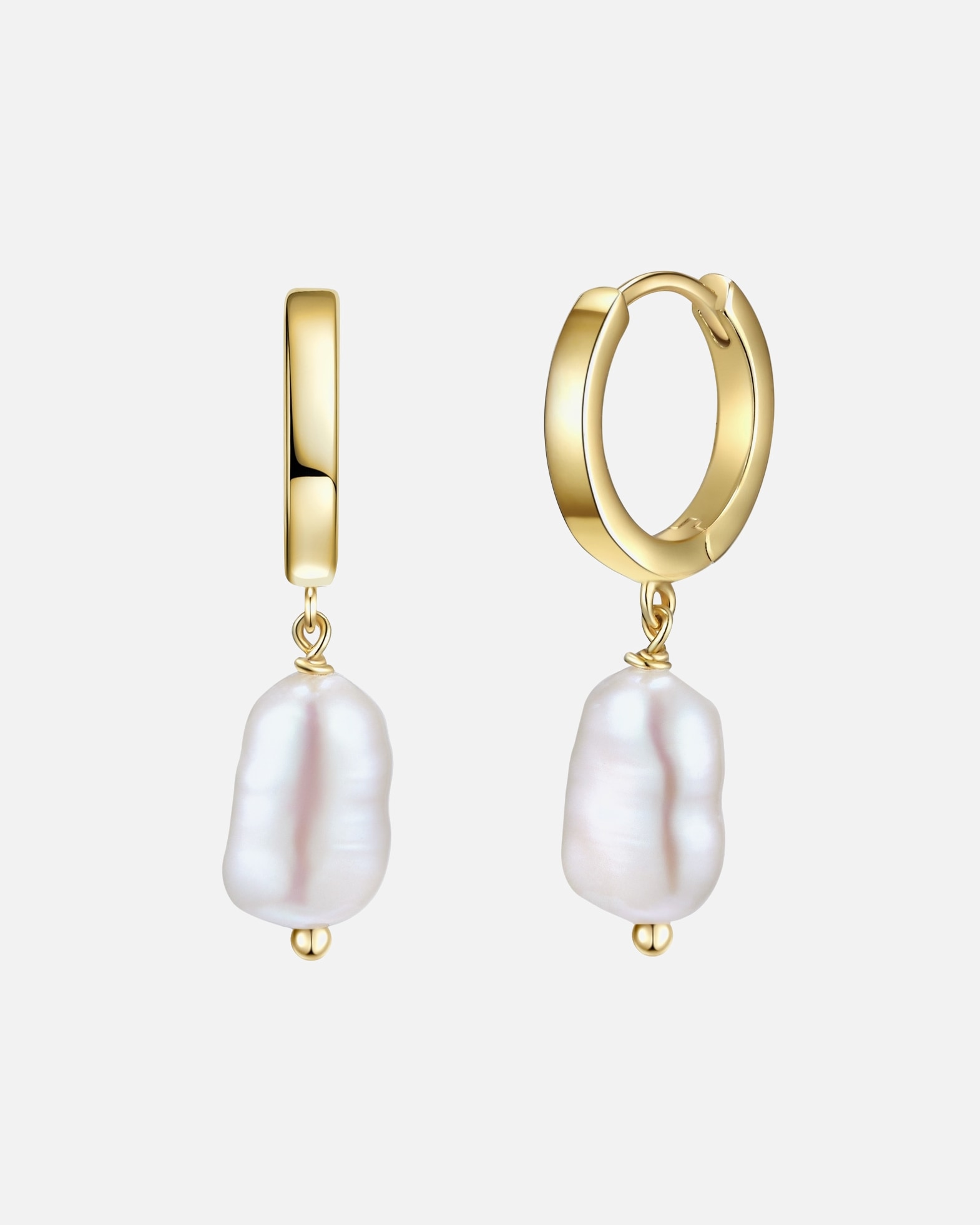 Créoles for FemmeGlanzstücke MünchenCréoles en argent Argent sterling Perle de culture d'eau douce en Or jaune30,7 mm