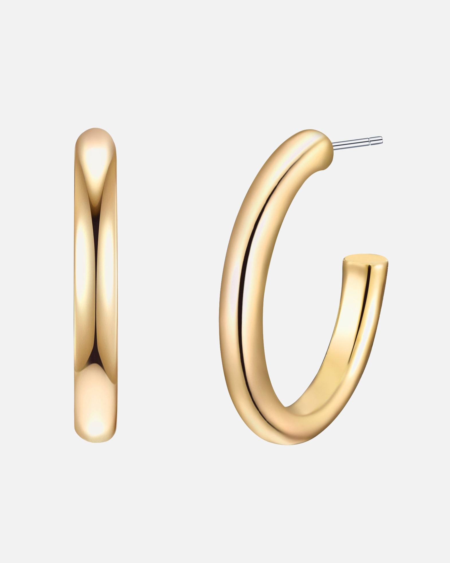 Ohrringe für Weiblich Yokoamii Creolen Metall-Legierung in Roségold 28,8 mm