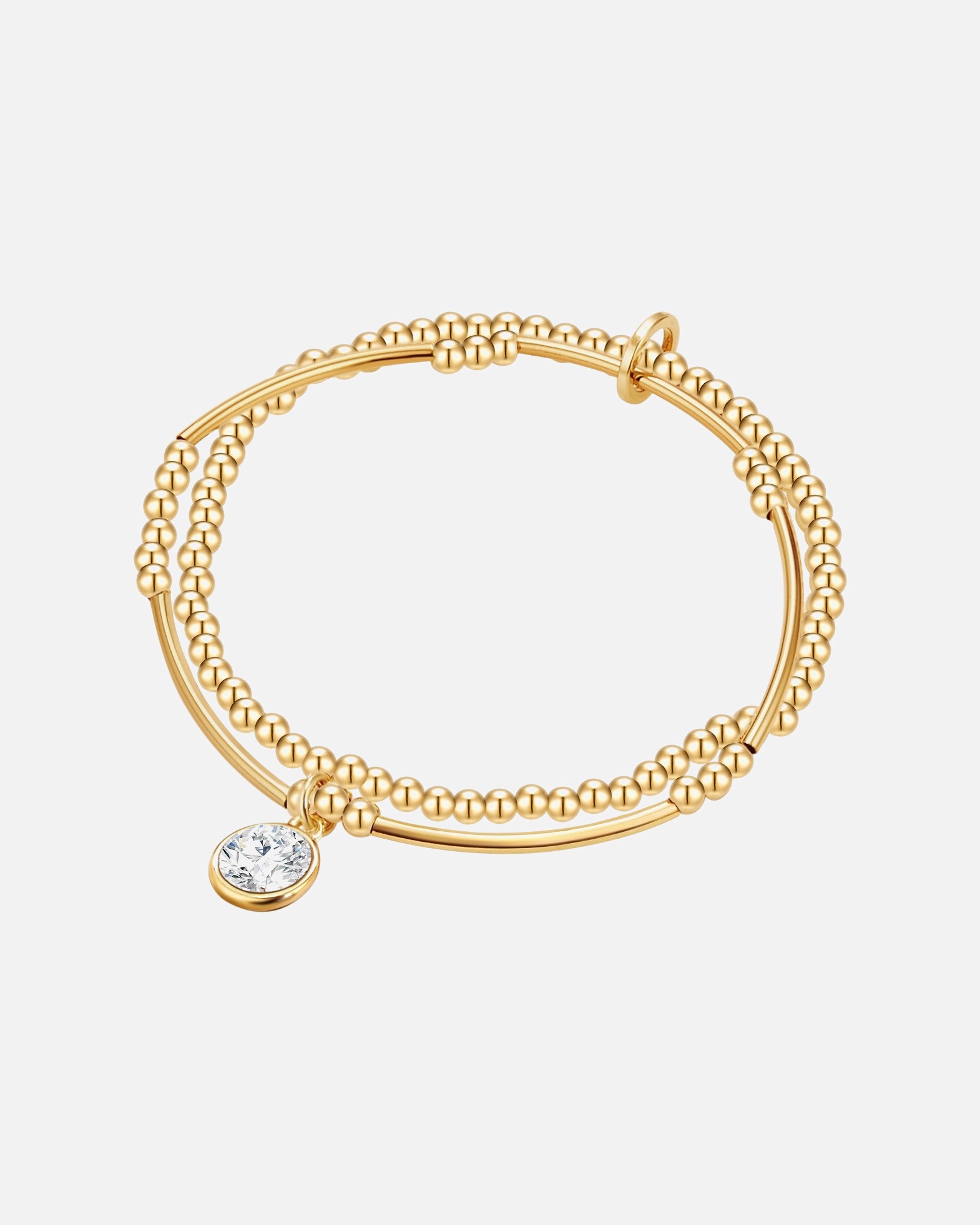 Armband für Weiblich Lulu & Jane Armband Metall-Legierung Kristalle in Gelbgold 20,0 cm