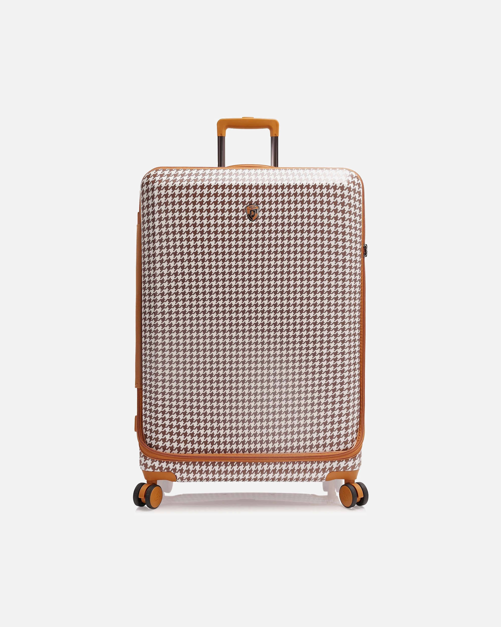 Valise for HommeHeysEZ Fashion 4 roulettes Trolley L 76 cm avec soufflet d'extensionbrown houndstooth