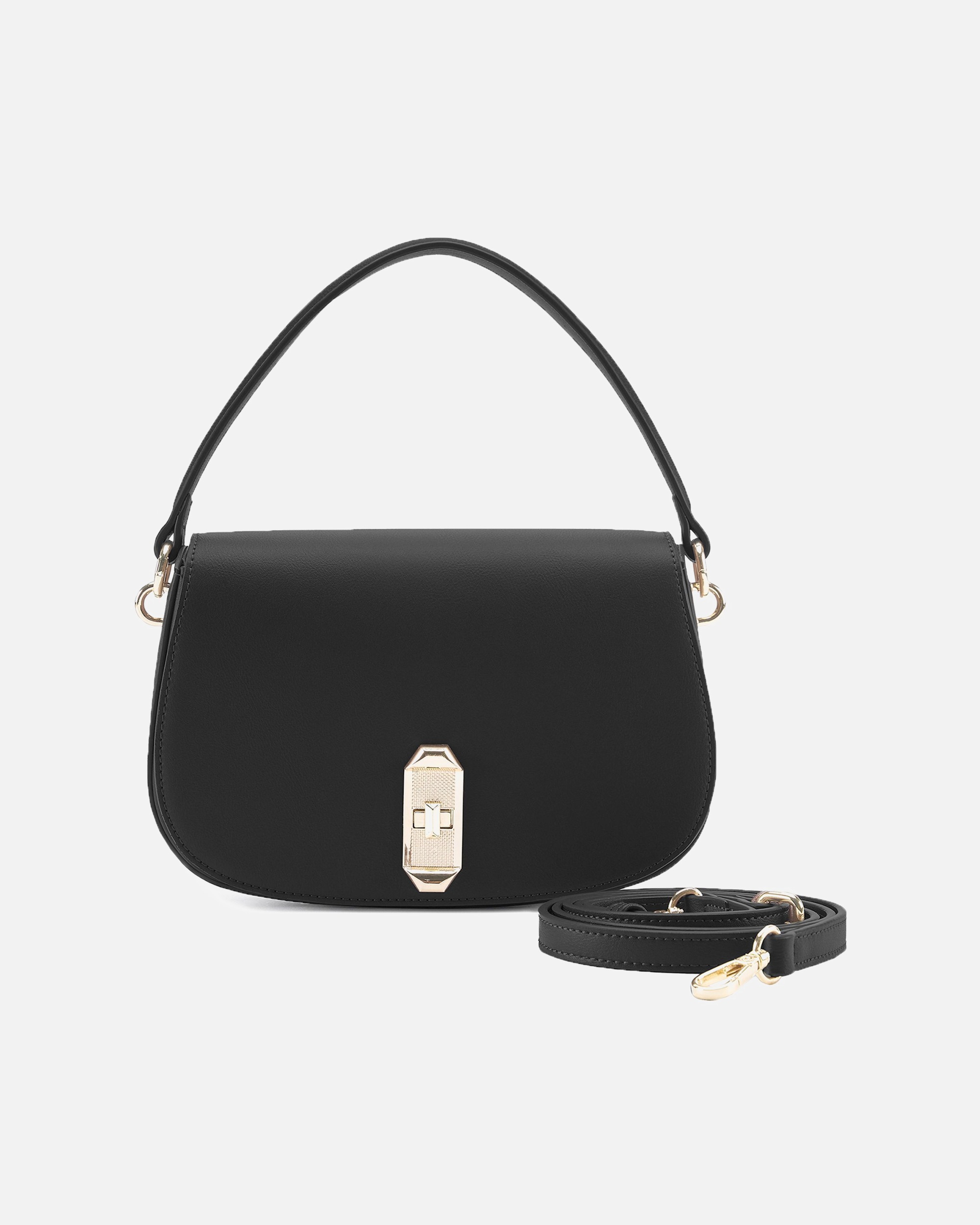 Clutch für Weiblich Seidenfelt Eiby Henkeltasche black