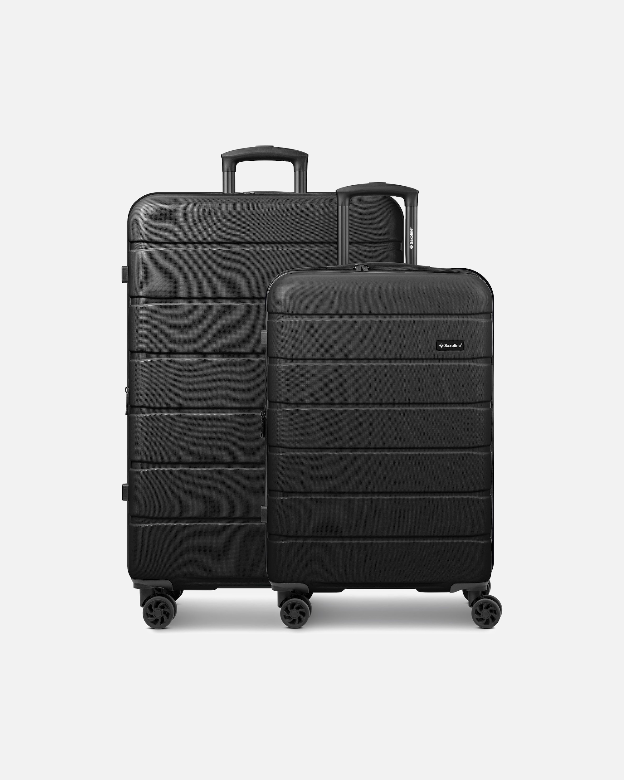 Valise for HommeSaxolineDefault Brand LineMiami 4 roulettes Set de valises 2 pièces avec soufflet d'extensionblack