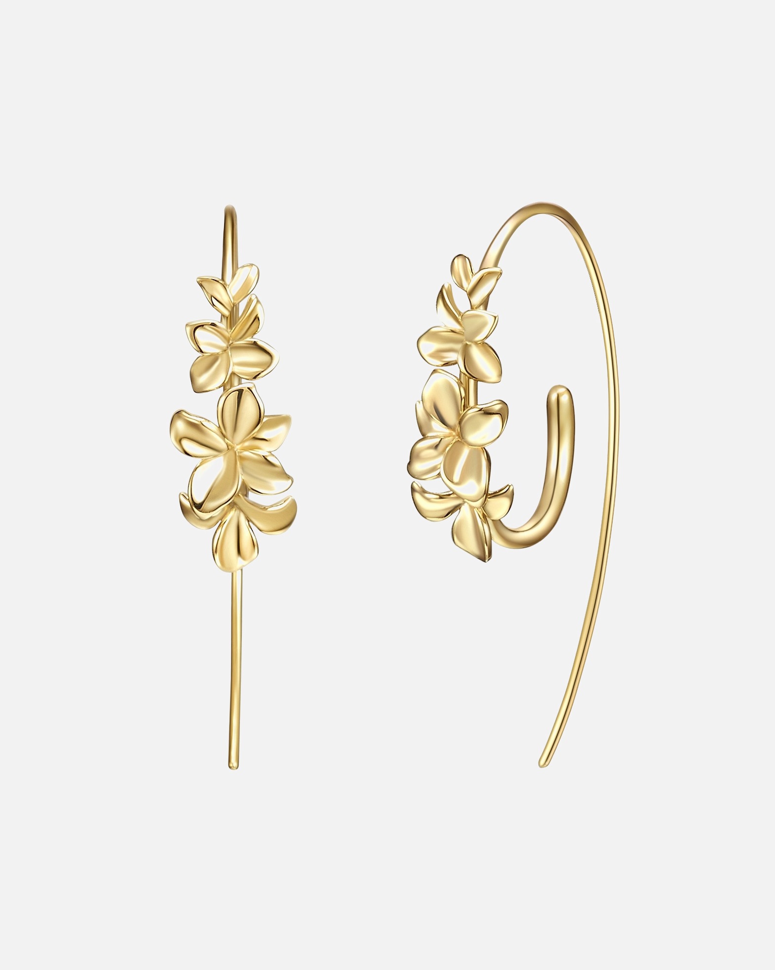 Boucle d'oreilles for FemmeBoucles d'oreille en argent Fleur Argent sterling en Or jaune39,0 mm