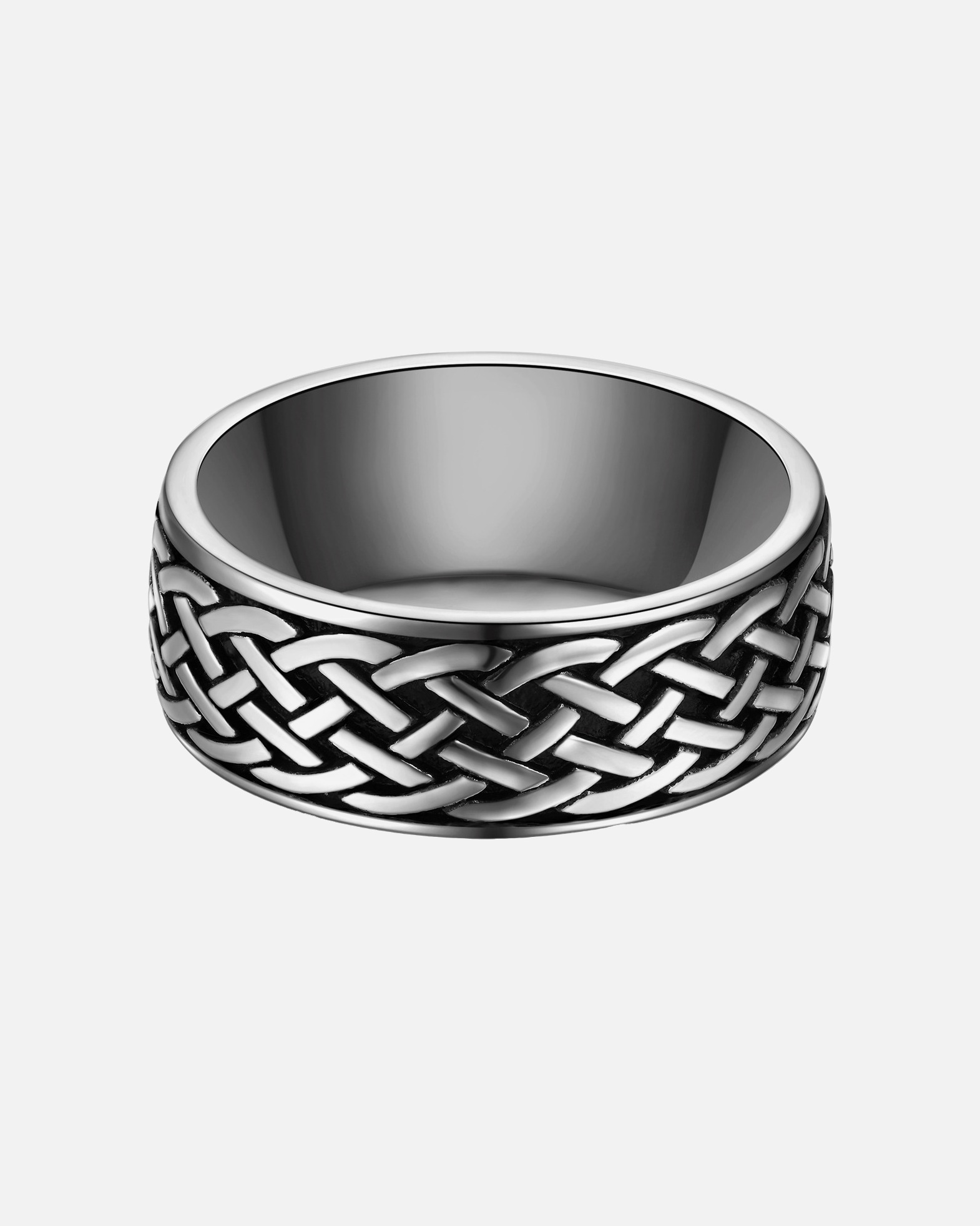 Bague for HommeBague en Acier inoxydable en Argent/noir66