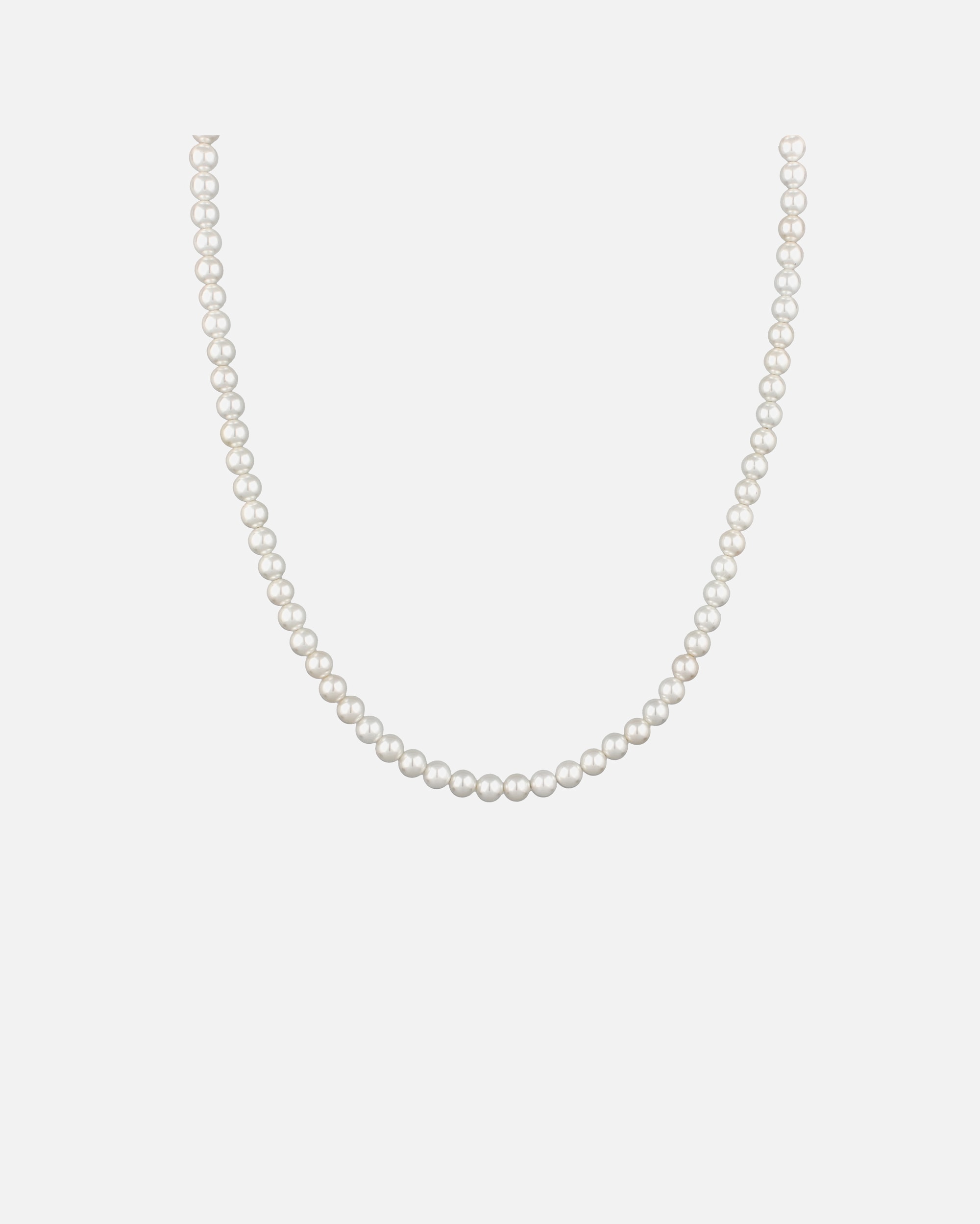 Halskette für Männlich KUZZOI Perlenkette Muschelkernperle Weiß 925 Sterling Silber 50