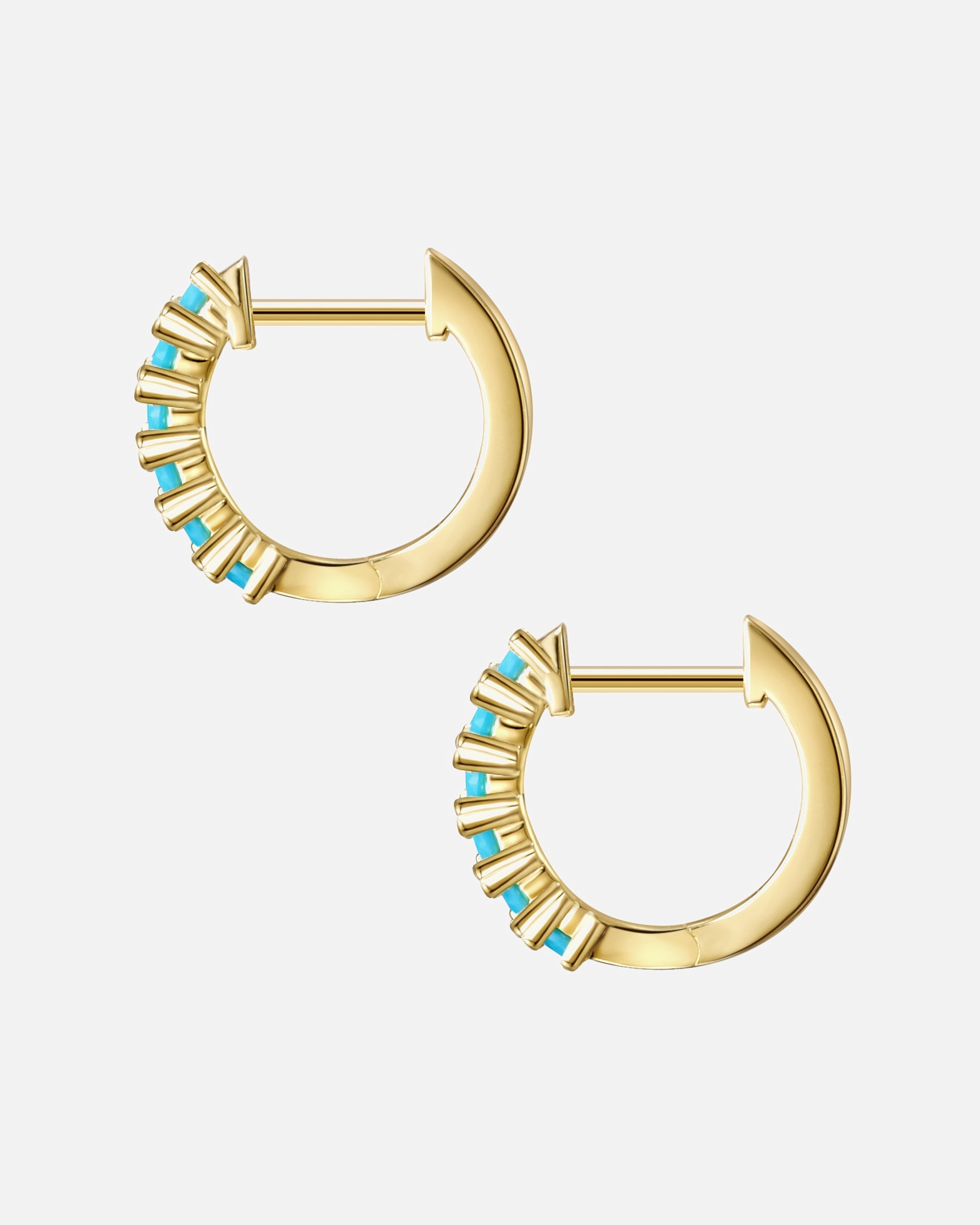 Créoles for FemmeGlanzstücke MünchenCréoles en argent Argent sterling Turquoise reconstituée en Or jaune12,4 mm