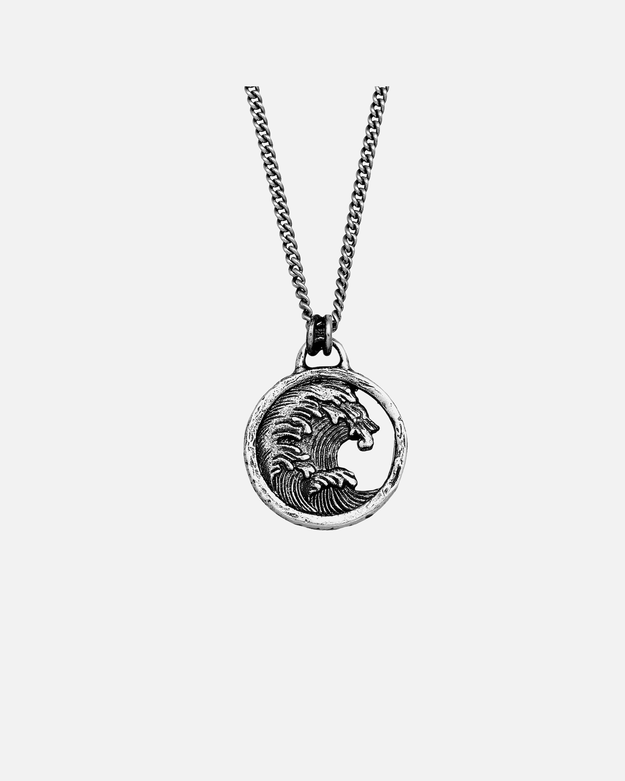 Collier for HommeHaze & GloryDefault Brand LineHG HAZE & GLORY - Collier Hommes en argent sterling 925, Bijoux Hommes, Collier en argent avec pendentif oxydé, Vague,Marée, 68 cm68