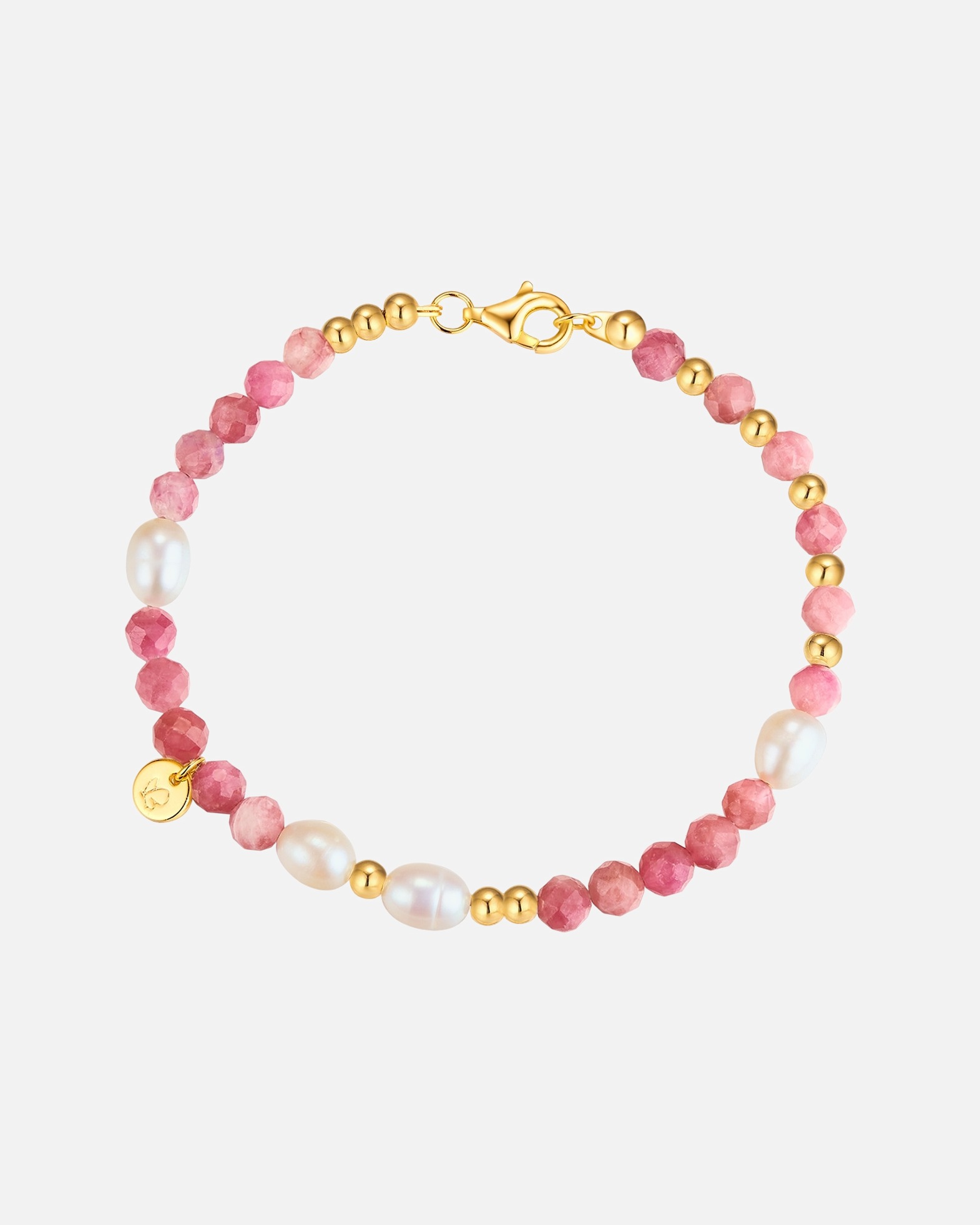 Bracelet for FemmeSüßwasser-Zuchtperle en Edelsteinarmband en Armband19 cm