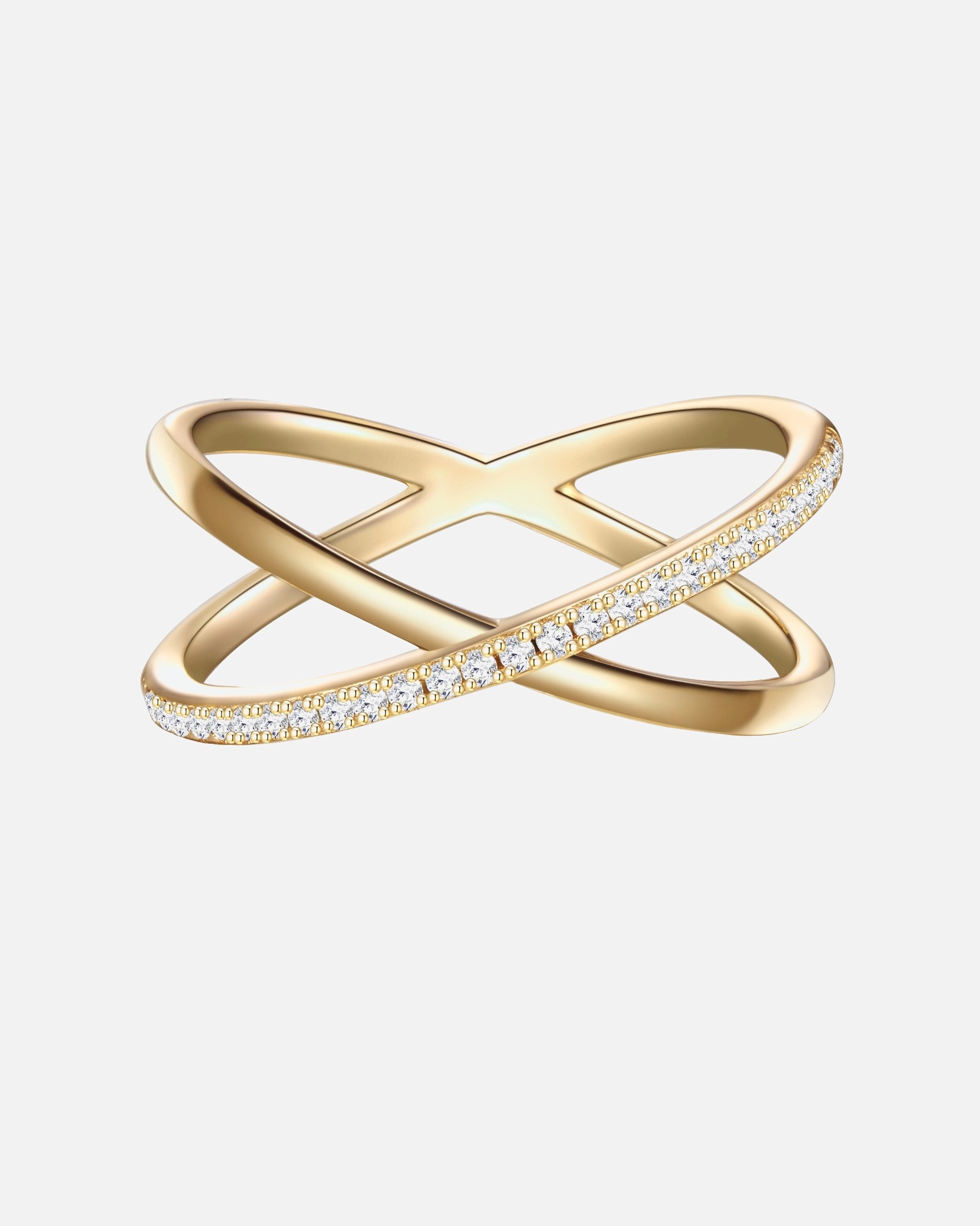 Bague for FemmeBague en argent Argent sterling Oxyde de zirconium (CZ) en Or jaune54