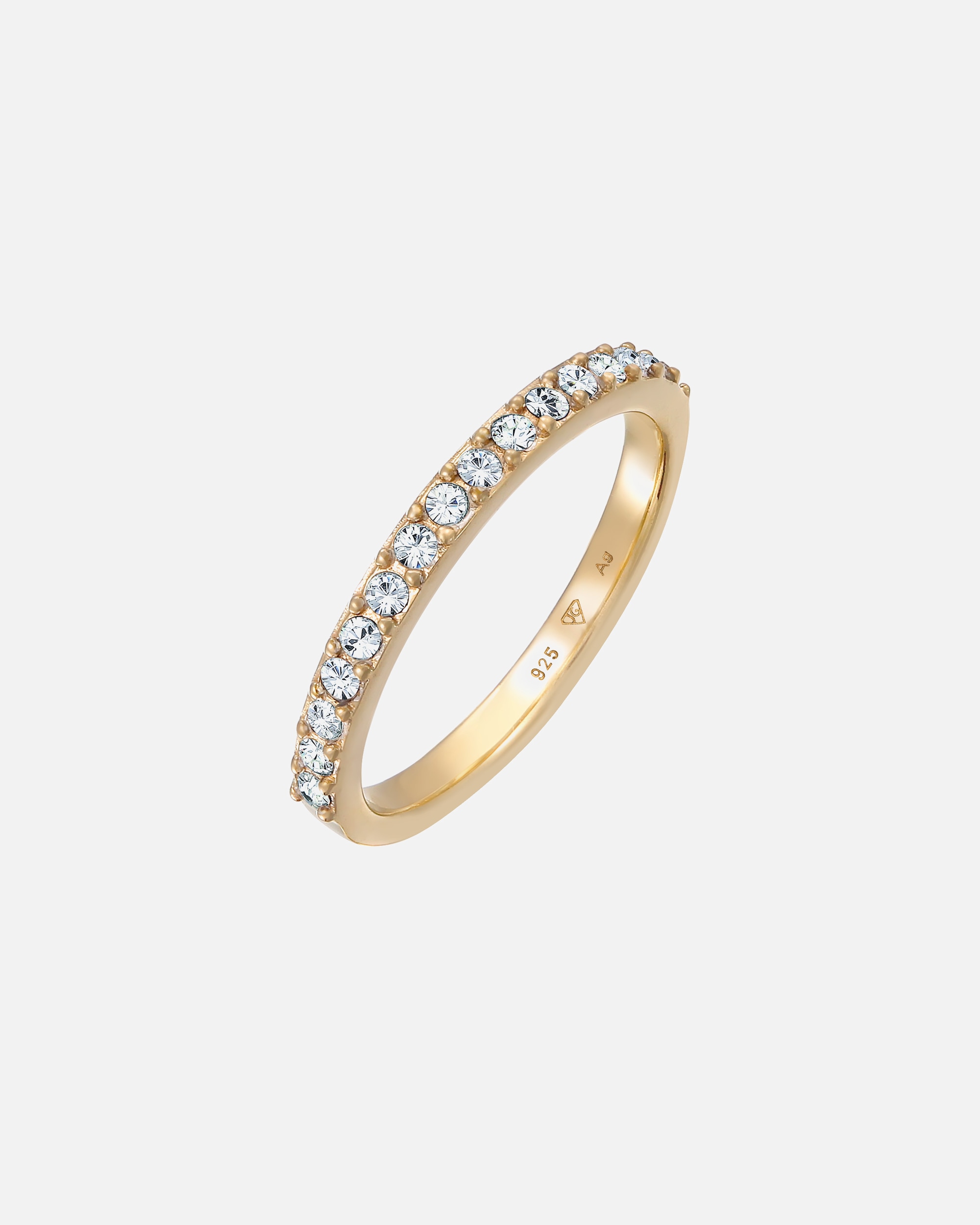 Ring für Weiblich Elli Memoire Bandring 925 Silber, mit Kristallen von Swarovski® 52