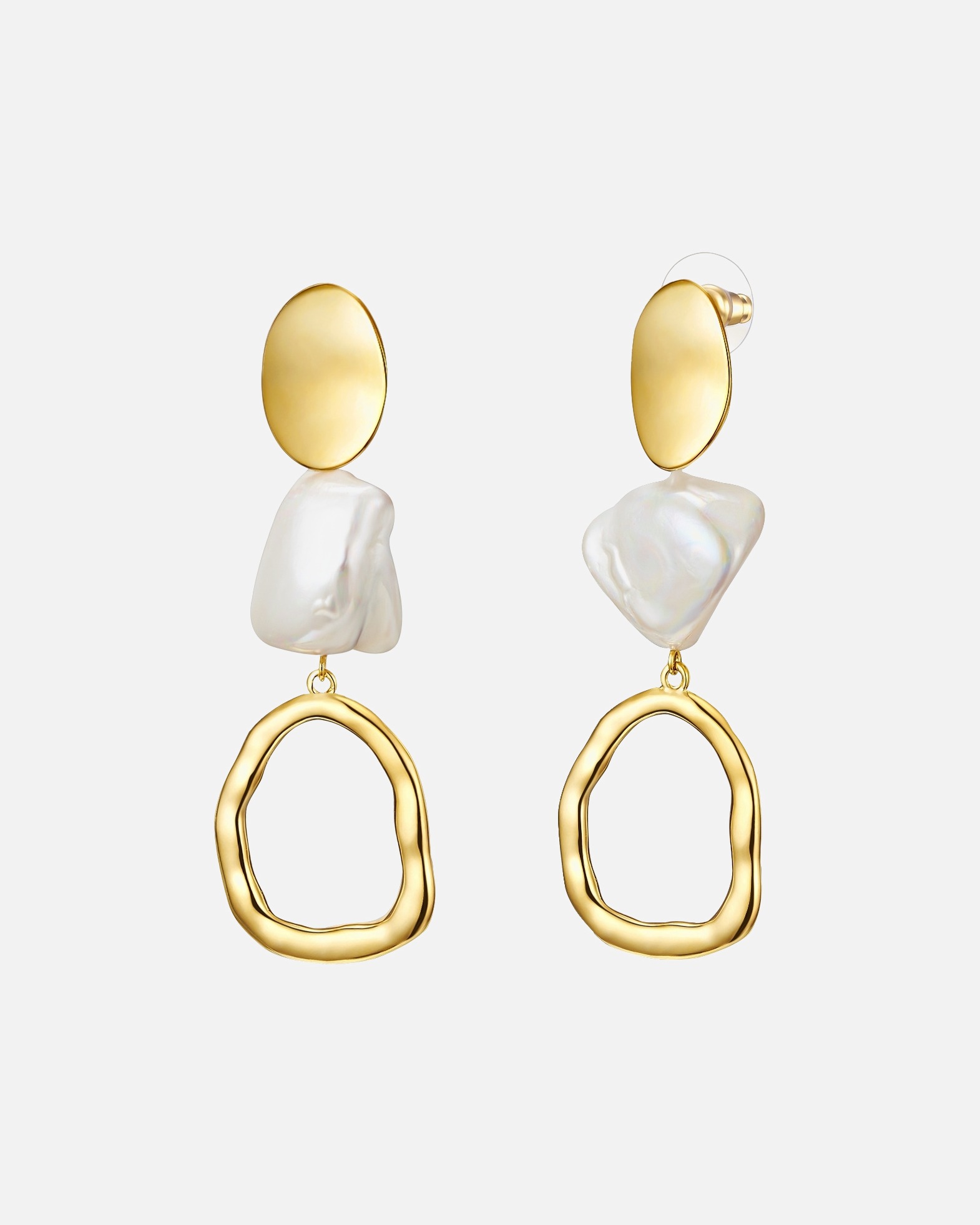 Boucle d'oreilles for FemmeBoucles d'oreille en perle Métal Perles organiques en Or jaune70,7 mm