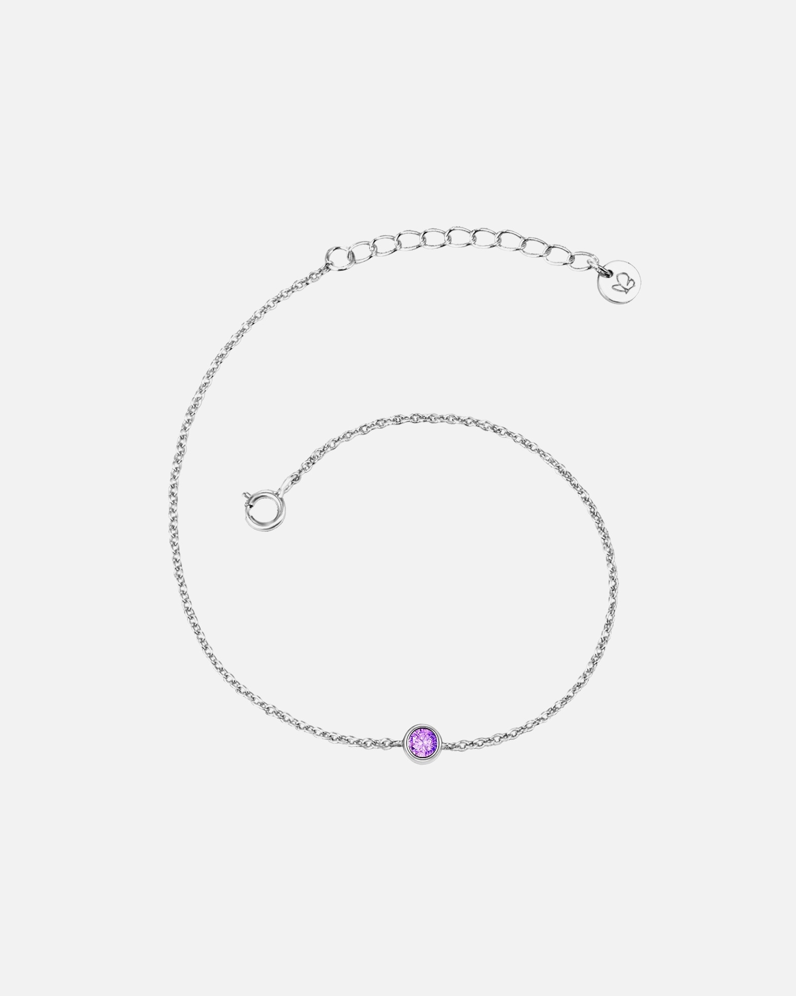 Bracelet for FemmeBracelet en argent Argent sterling Améthyste en Argent17,0 cm Basislänge + 3,0 cm Verlängerung