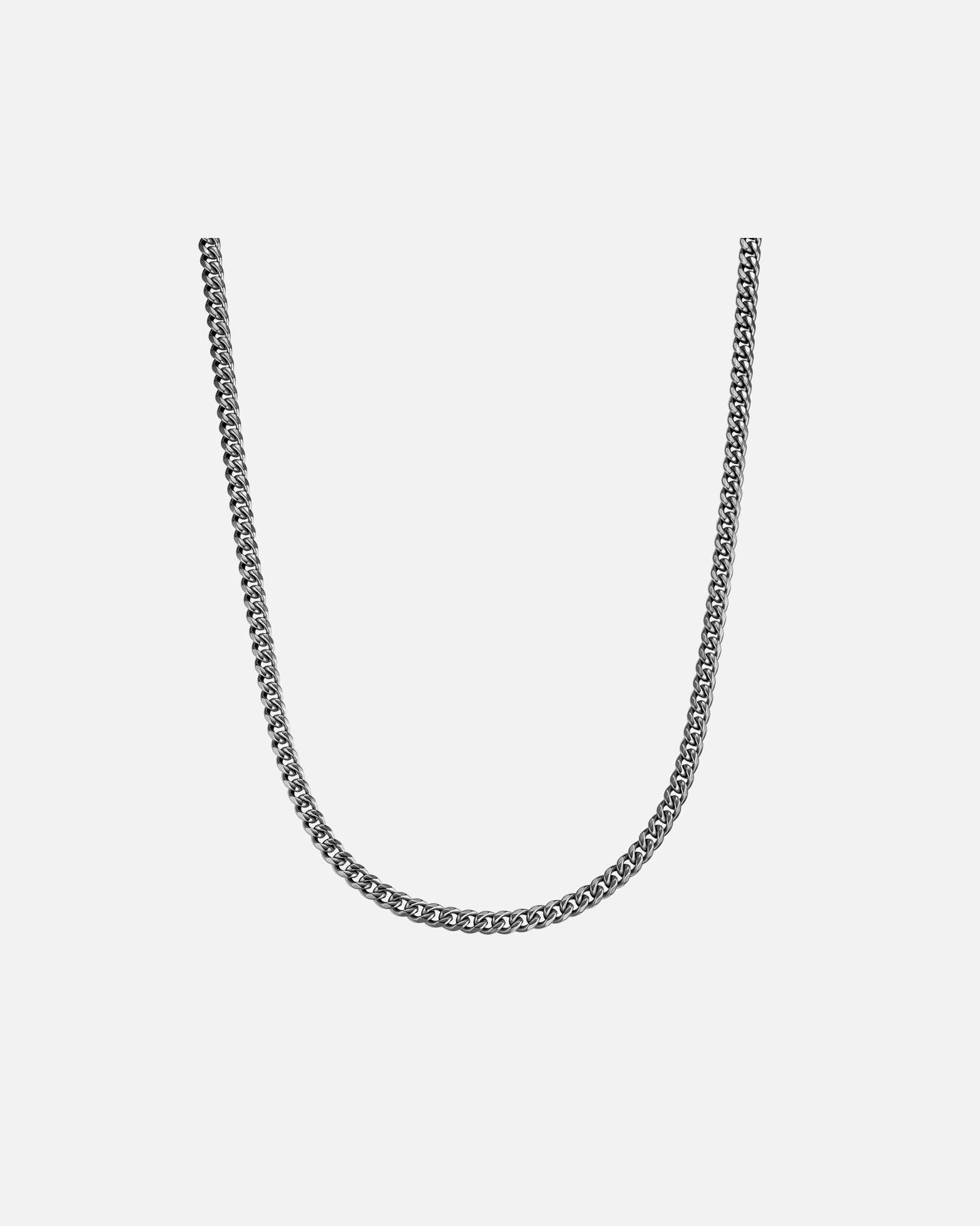 Collier for HommeCollier en Acier Inoxydable en gunmetal50 cm