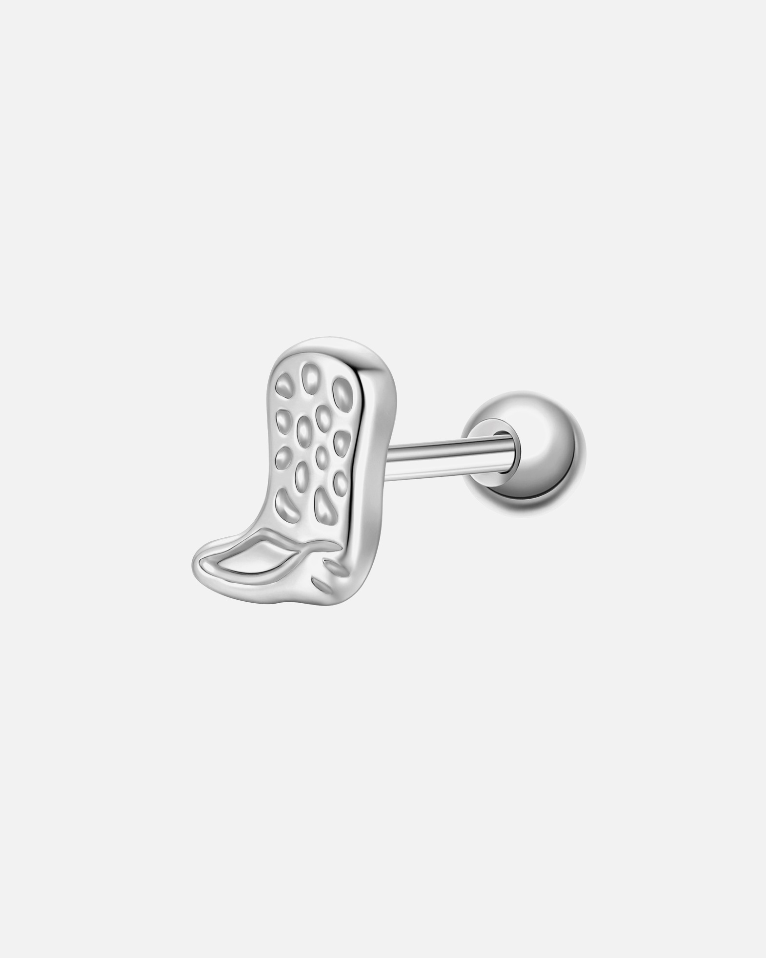 Boucle d'oreilles for FemmePiercing Cowboystiefel en argent sterling en argent5,8 mm