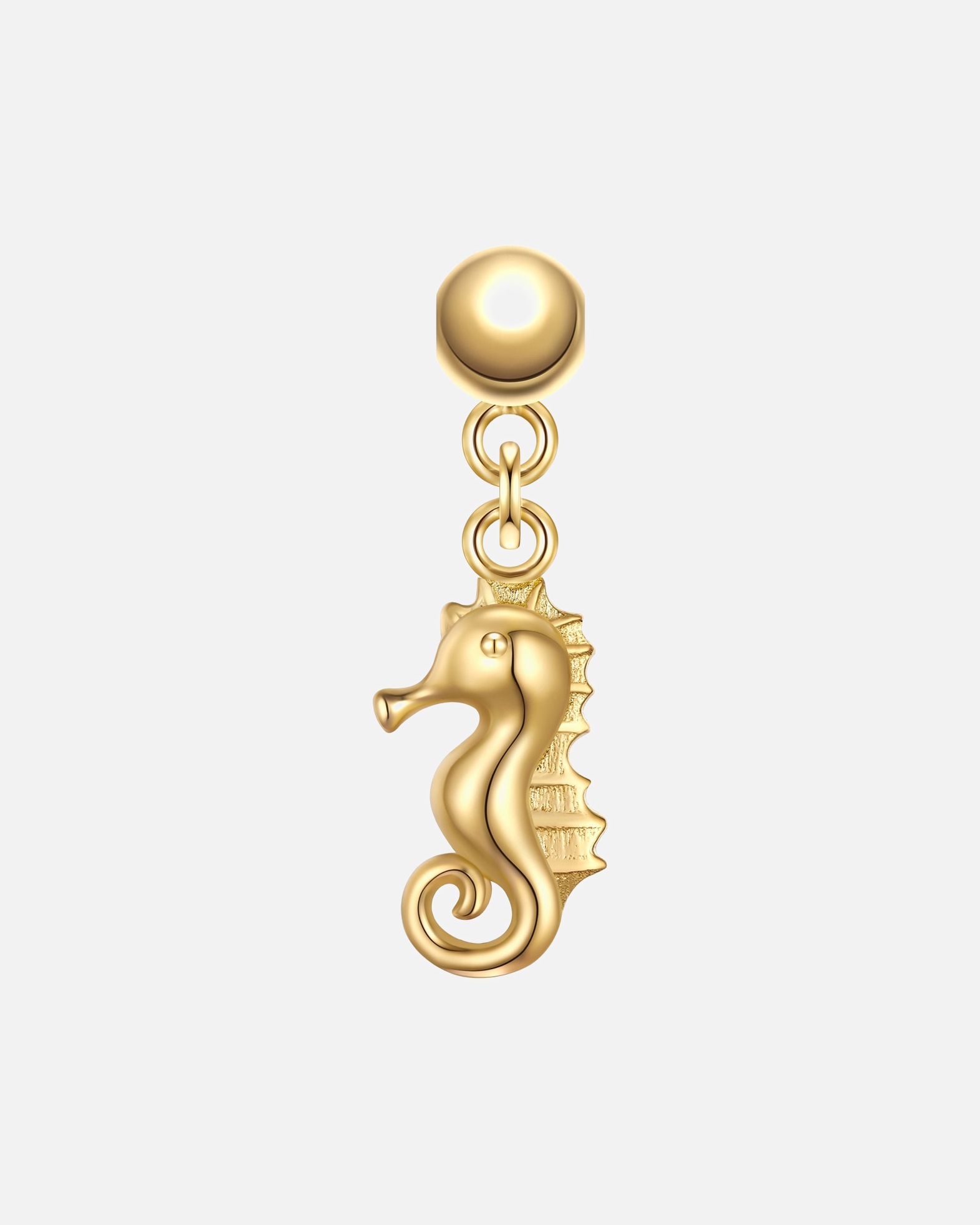 Pendentif for FemmeBreloque fantaisie Hippocampe en Argent sterling en Or jaune20,6 mm