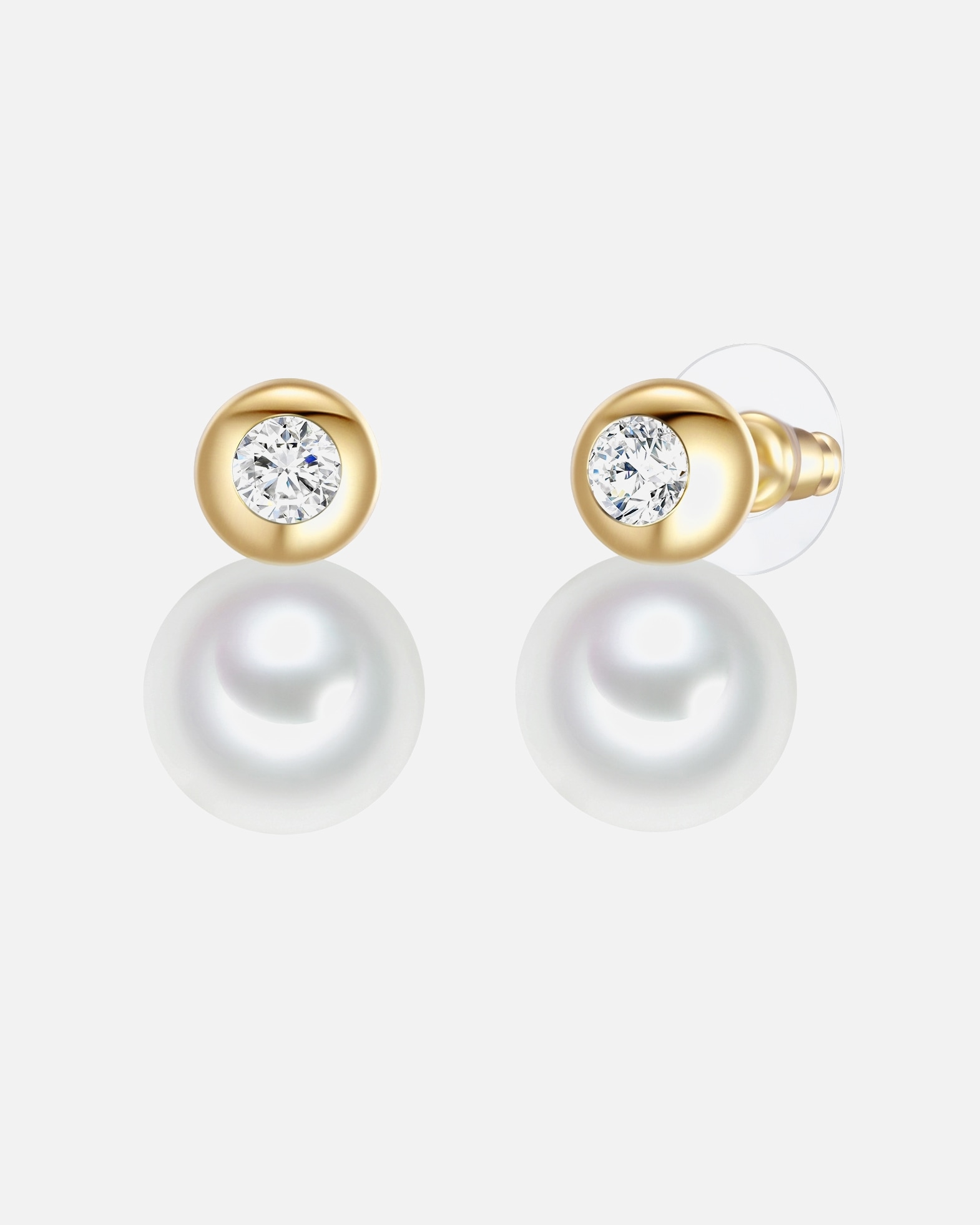 Boucle d'oreilles for FemmeLulu & JaneBoucles d´oreilles Laiton Verre Cristal Perles organiques en Or jaune19,5 mm