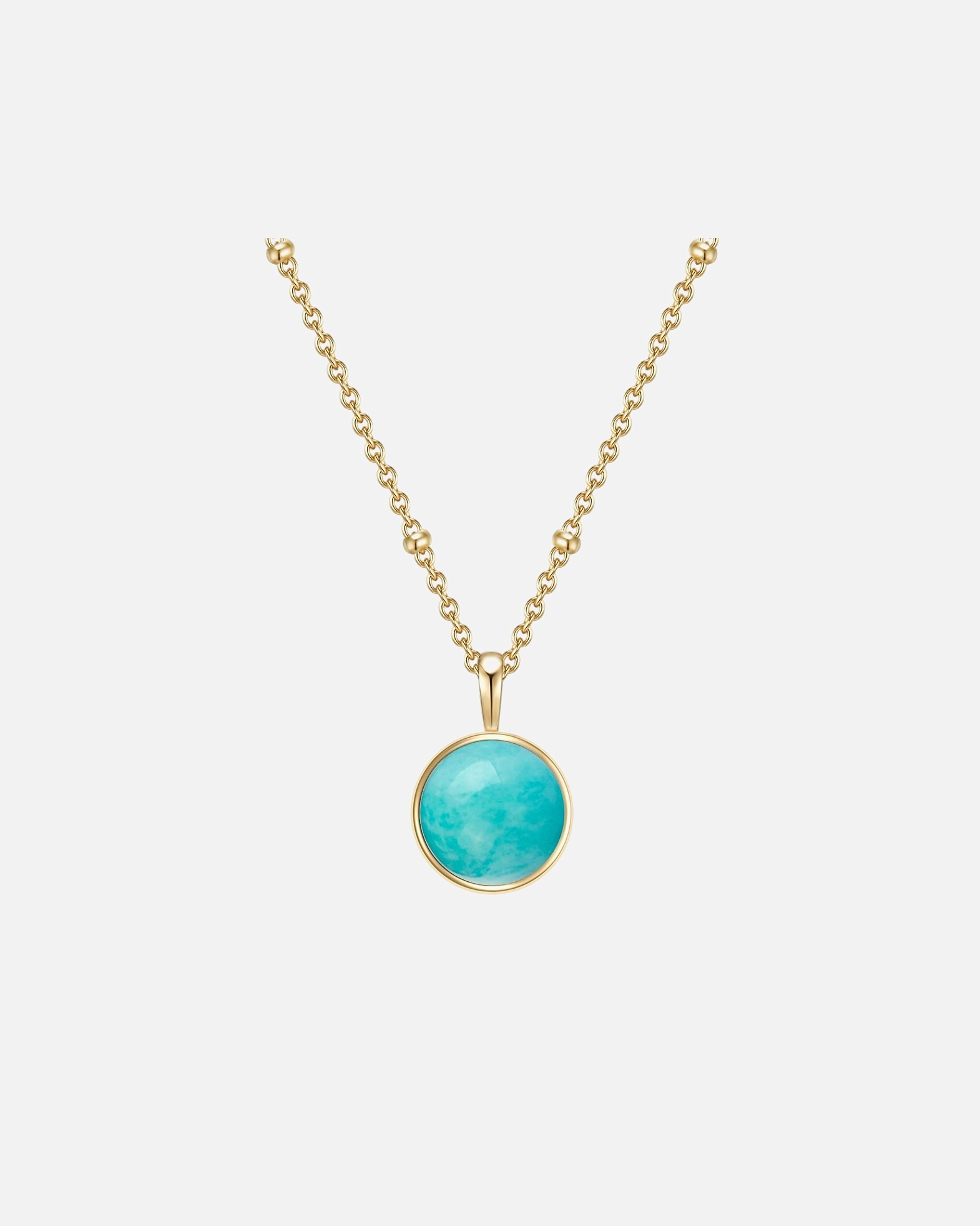 Collier for FemmeGlanzstücke MünchenCollier en argent Argent sterling Amazonit en Or jaune40,0 cm Basiskette + 5,0 cm Verlängerung
