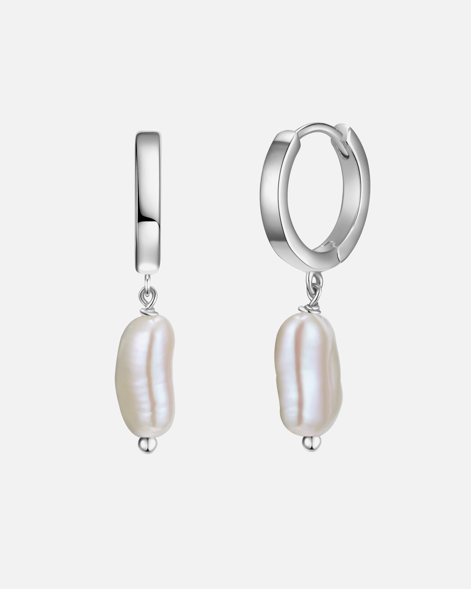 Créoles for FemmeCréoles en argent Argent sterling Perle de culture d'eau douce en Argent32,1 mm