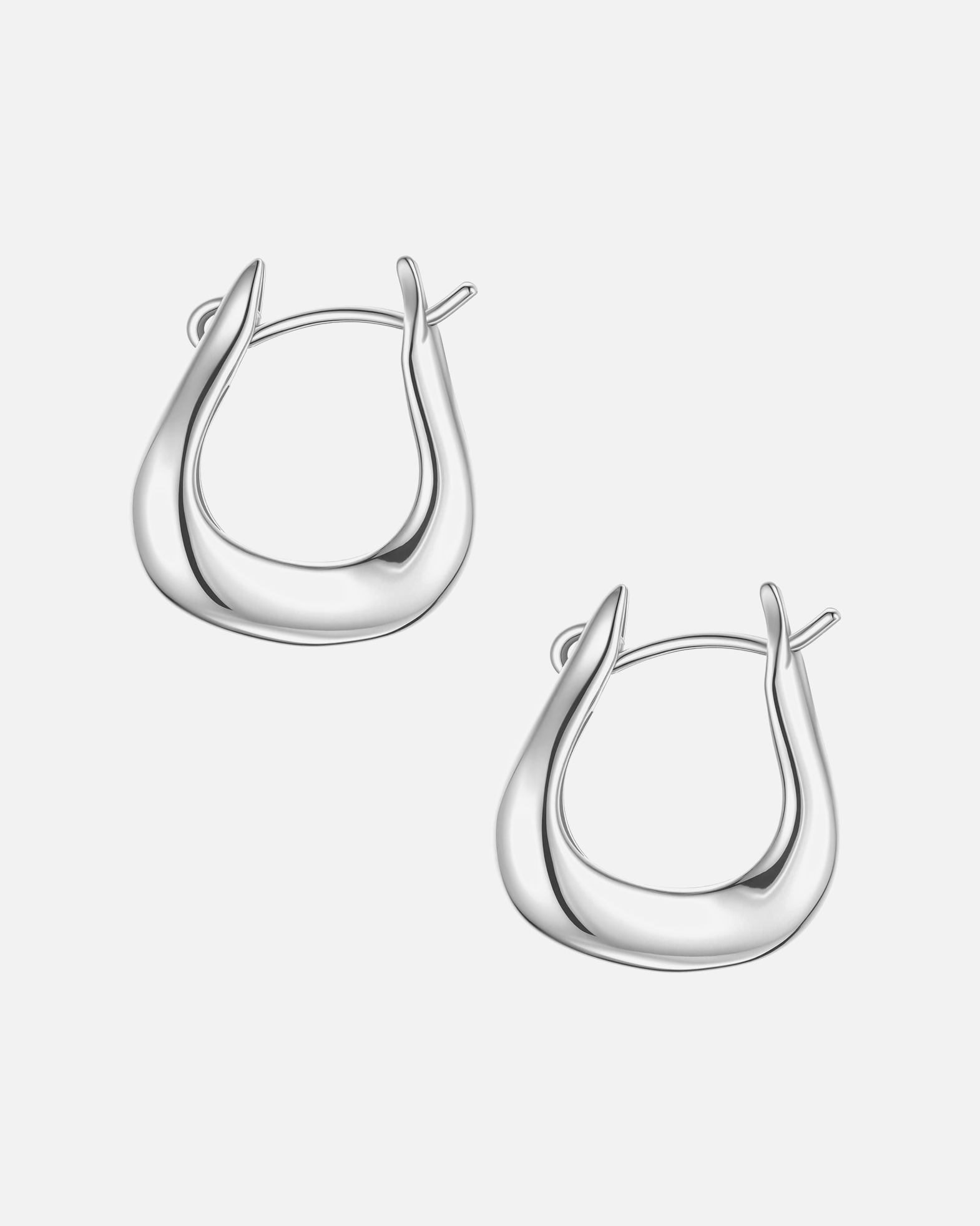 Creolen für Weiblich Glanzstücke München Creolen aus Sterling Silber in silber 15,9 mm