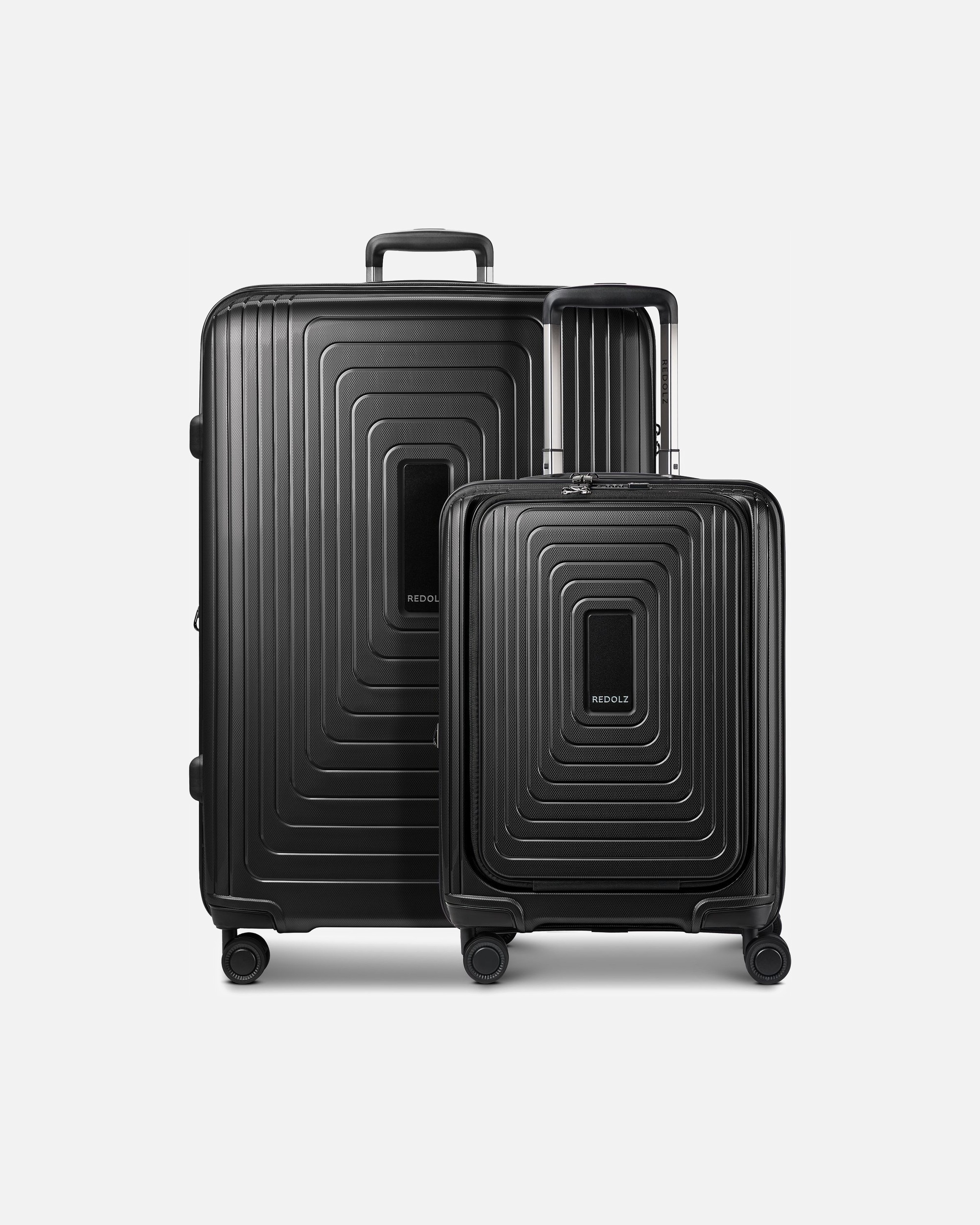 Valise for HommeEssentials 14 Set de valises à 4 roulettes 2 pcs. compartiment pour ordinateur portable avec soufflet d'extensionblack metallic