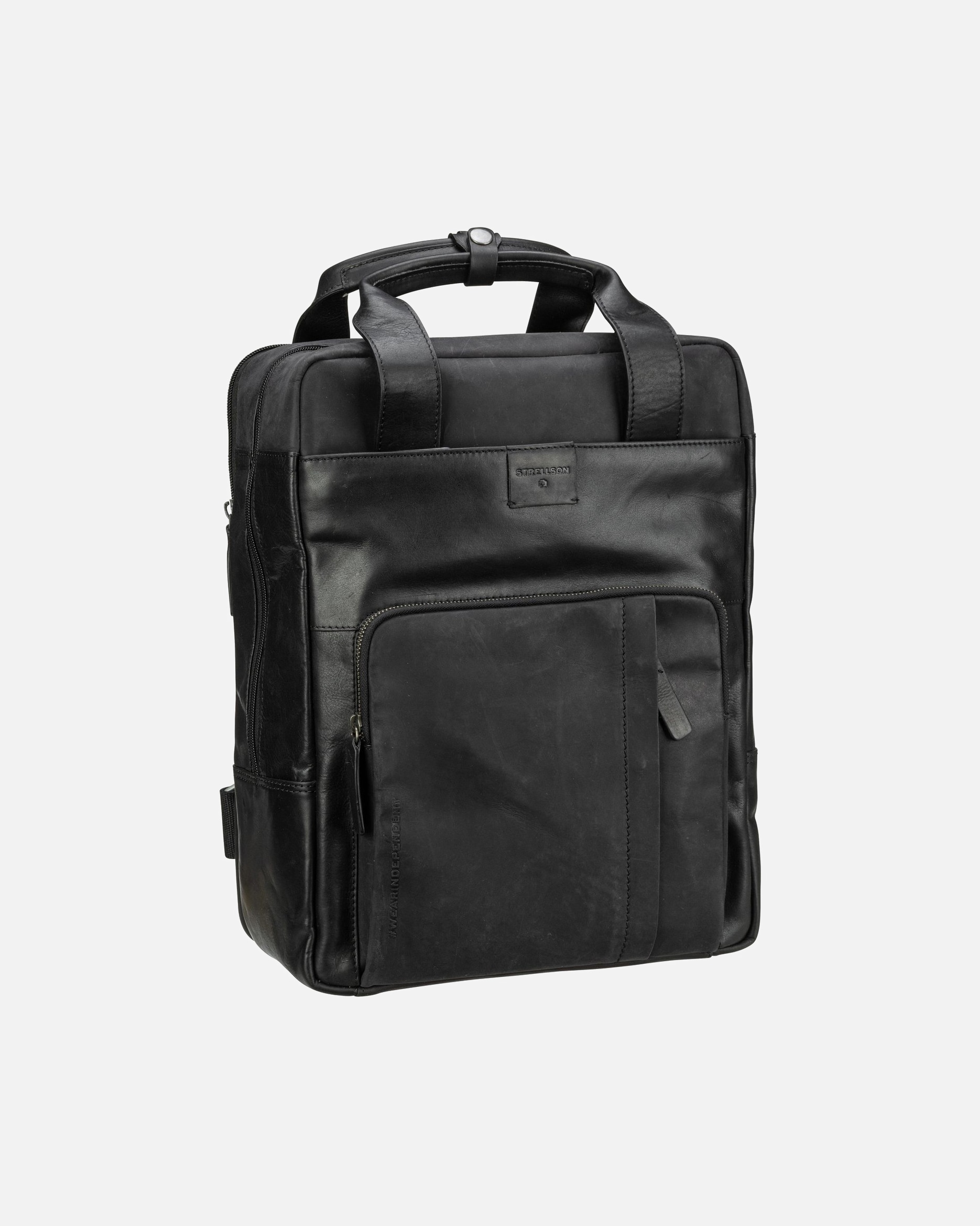 Sac à dos for HommeStrellsonBrick Lane Sac à dos en cuir 42 cm pour ordinateur portableblack