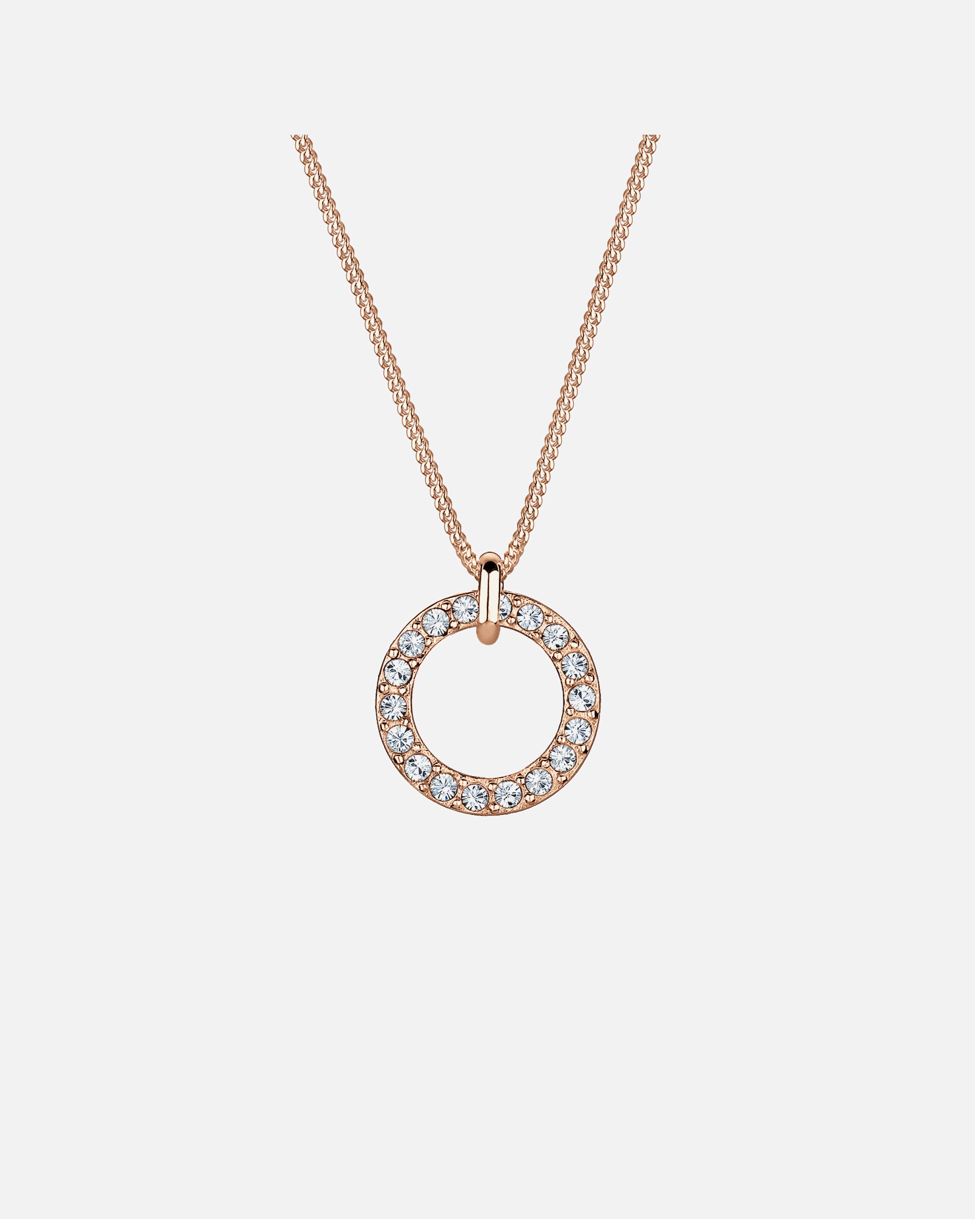 Collier for FemmeElliFemmes Pendentif Géo Cercle avec cristaux en argent sterling 92545