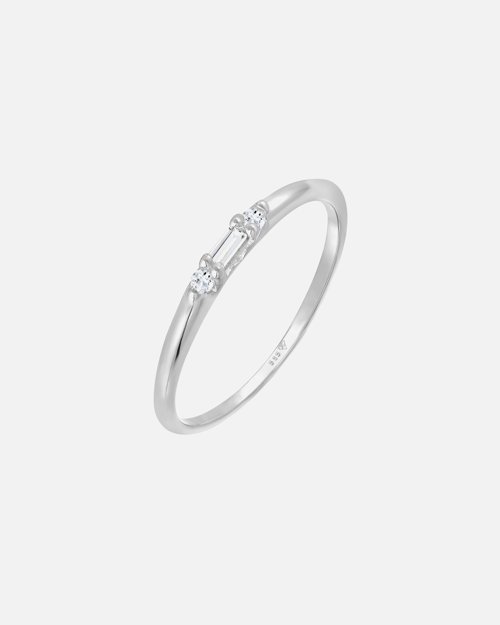 Bague for FemmeElli PREMIUMFemmes Bague de fiançailles filigrane avec topaze en or blanc 58558