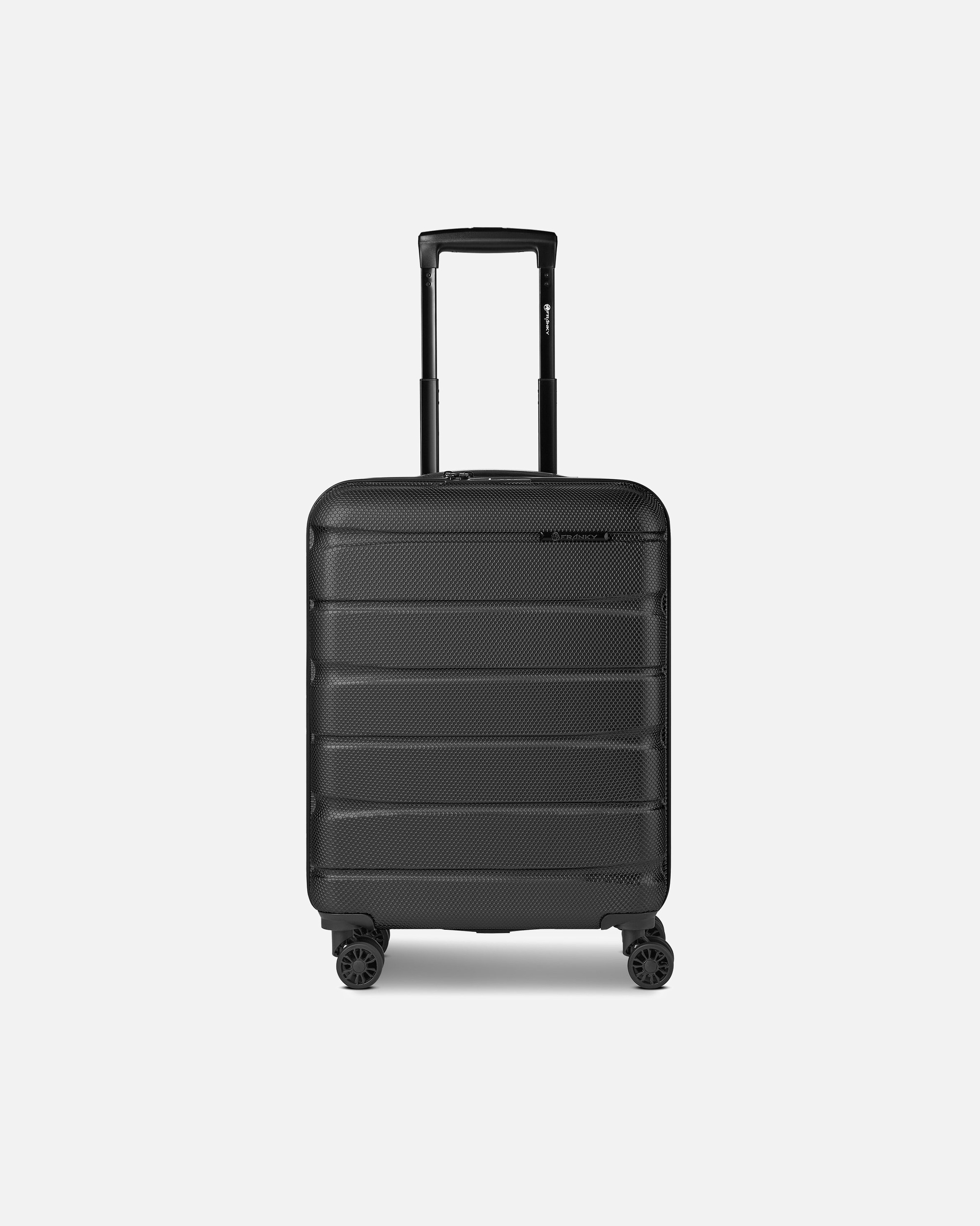 Handgepäckkoffer für Männlich Franky Munich 4.0 4 Rollen Kabinentrolley S 53 cm mit Dehnfalte black dull