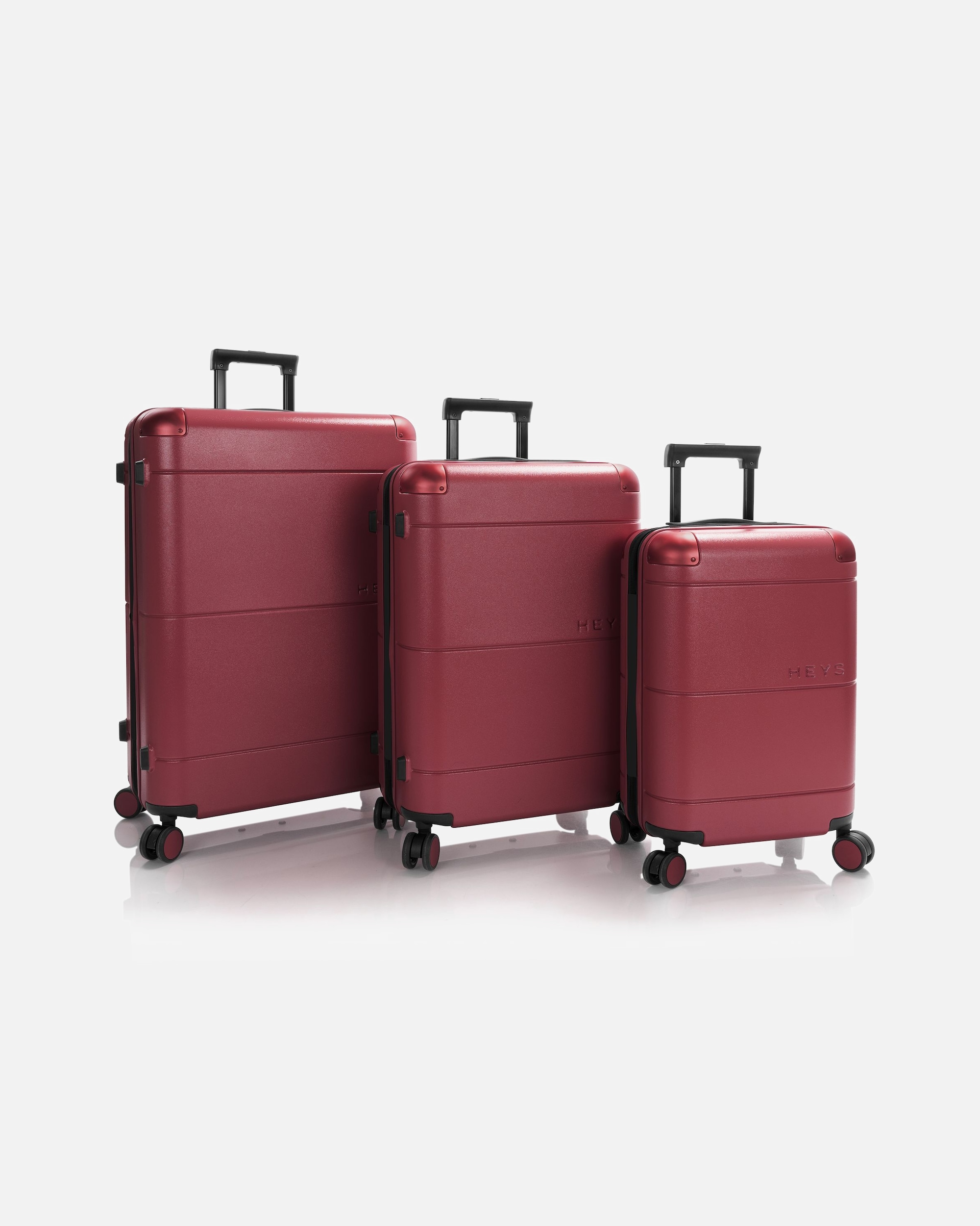 Valise for HommeHeysZen 4 roulettes Set de valises 3 pièces avec soufflet d'extensionburgundy