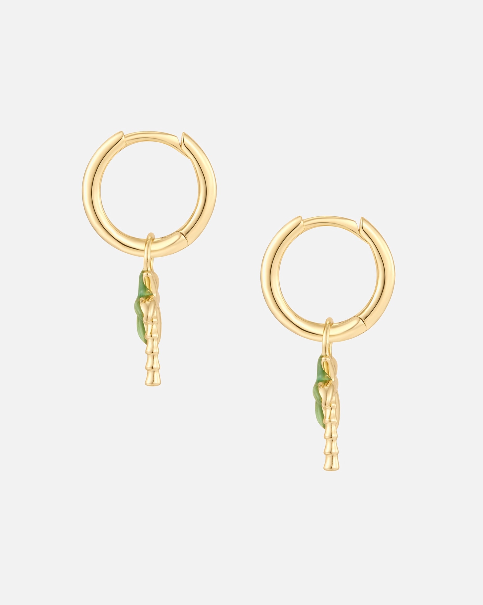 Créoles for FemmeGlanzstücke MünchenBoucles d´oreilles Palmier en Argent sterling en Or jaune21,9 mm