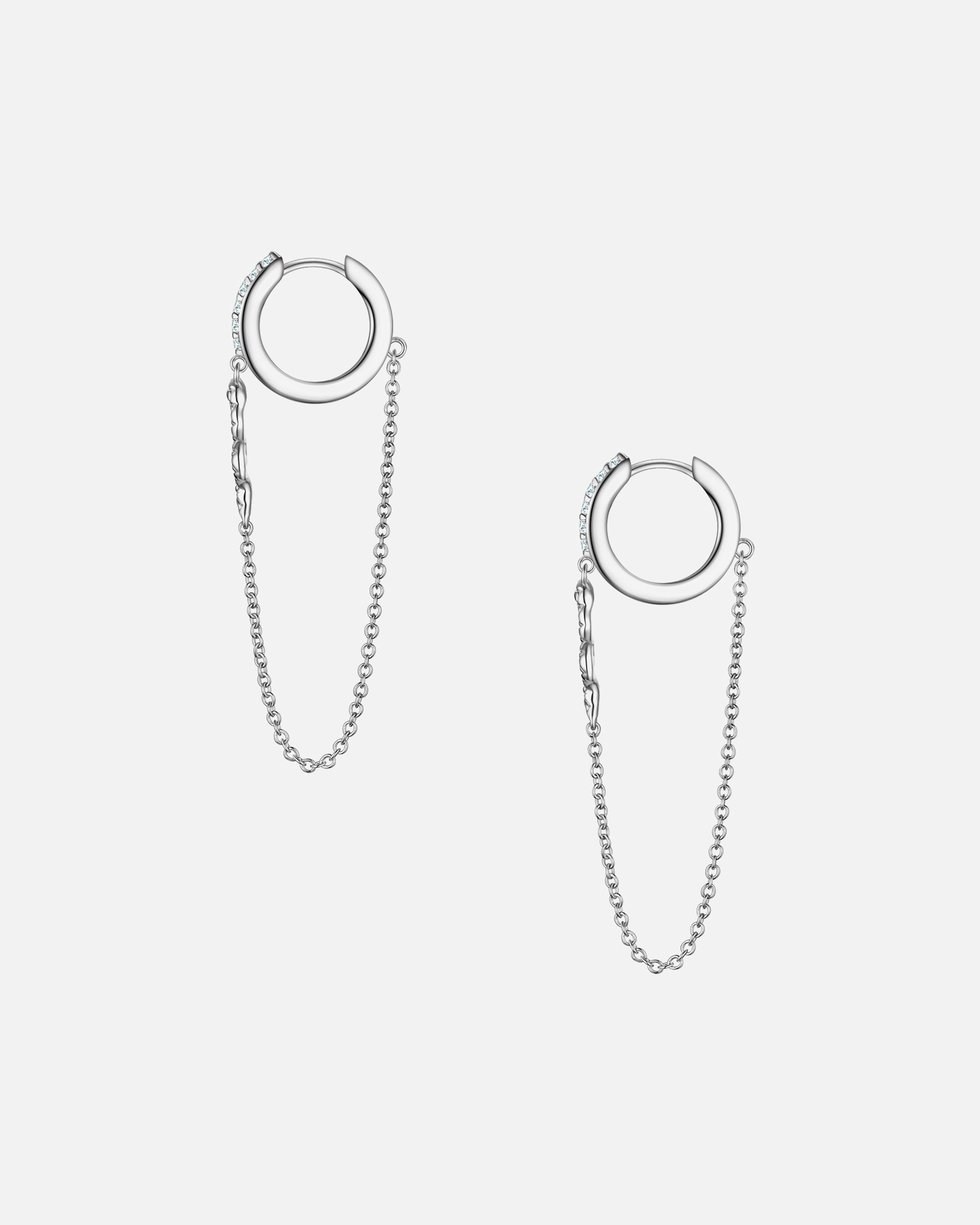 Creolen für Weiblich Glanzstücke München Creolen aus Sterling Silber in silber mit Zirkonia 42,1 mm