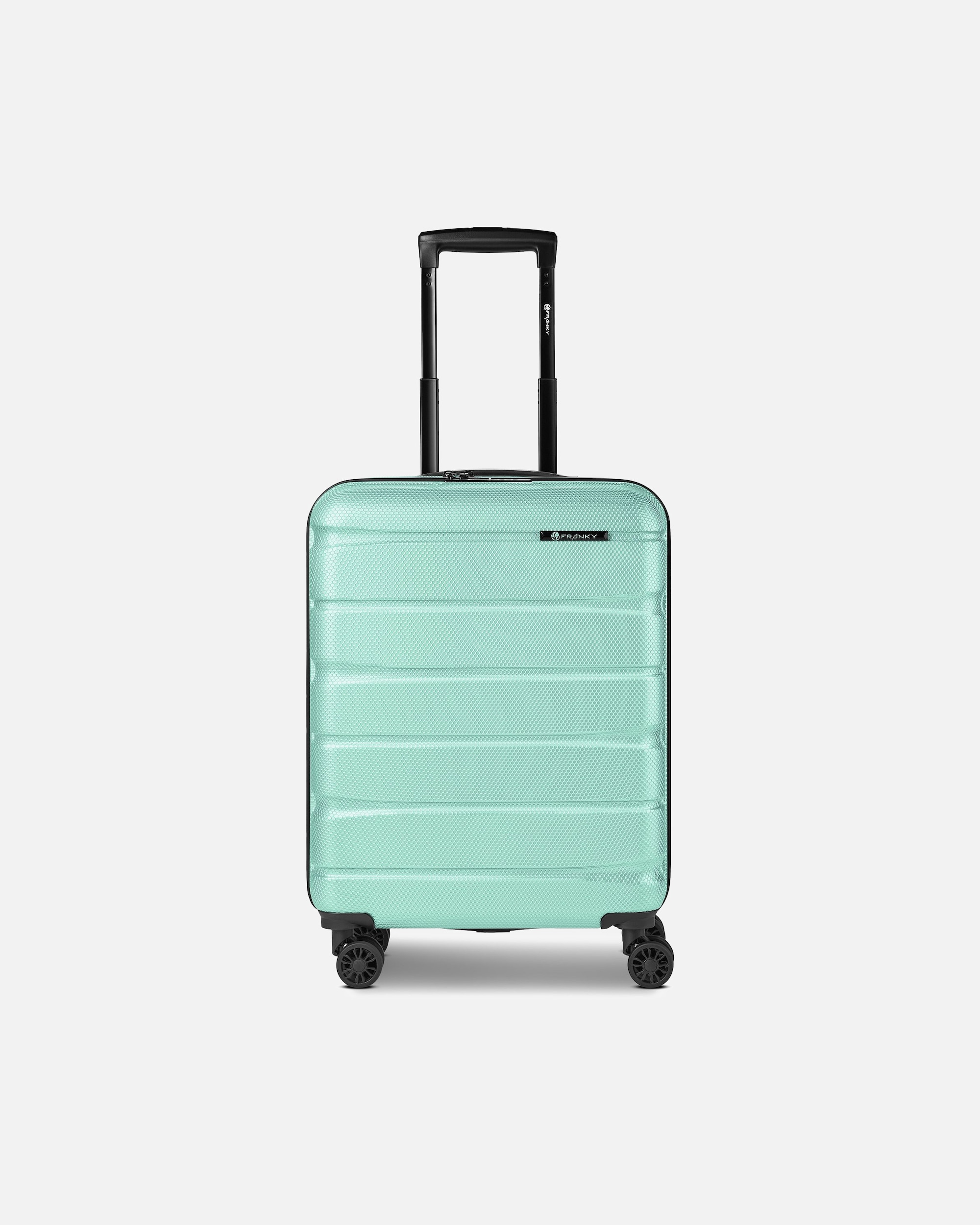 Handgepäckkoffer für Männlich Franky Munich 4.0 4 Rollen Kabinentrolley S 53 cm mit Dehnfalte mint shiny