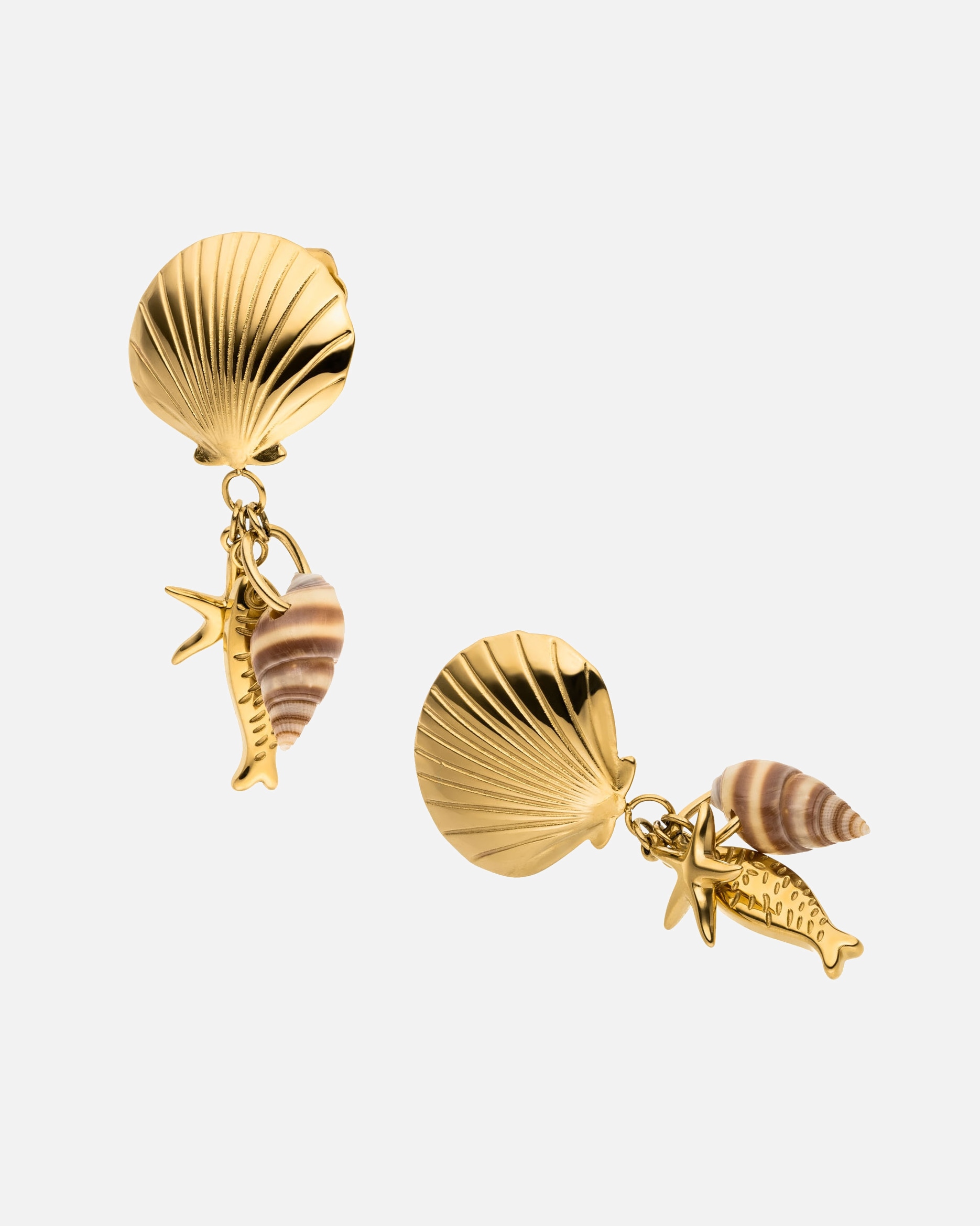 Boucle d'oreilles for UnisexePureleiOcean Crush Boucles d'oreilles 100% acier inoxydableOr