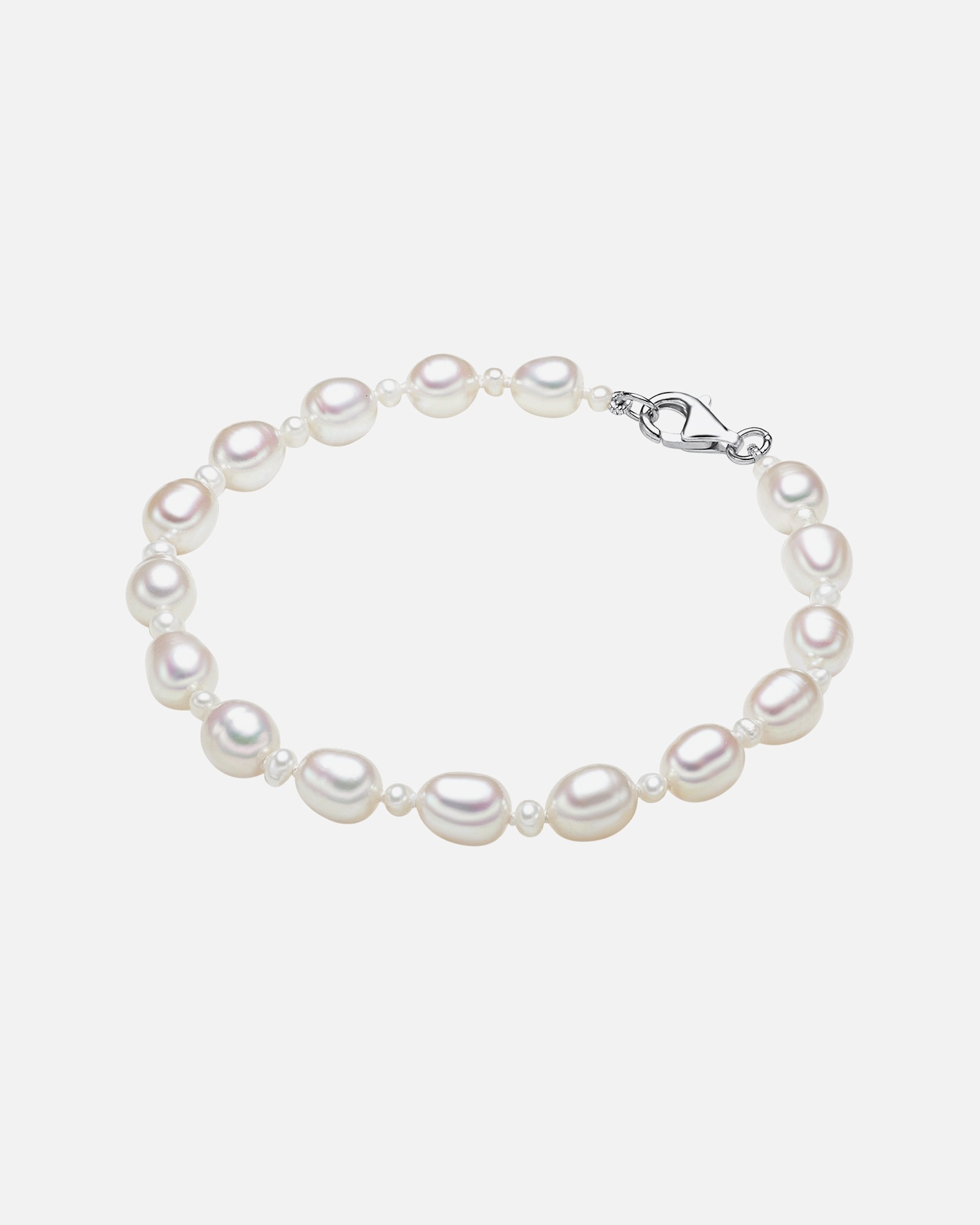 Bracelet for FemmeBracelet en perles Perle de culture d'eau douce Perle de culture d'eau douce en Blanc19,0 cm