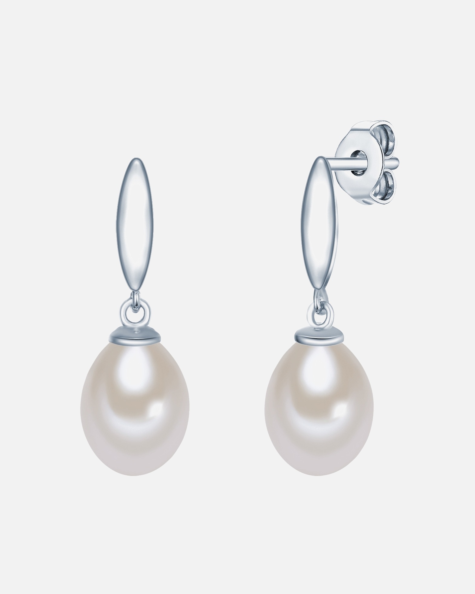 Boucle d'oreilles for FemmePuce d'oreille en perle Argent sterling Perle de culture d'eau douce en Argent24,0 mm