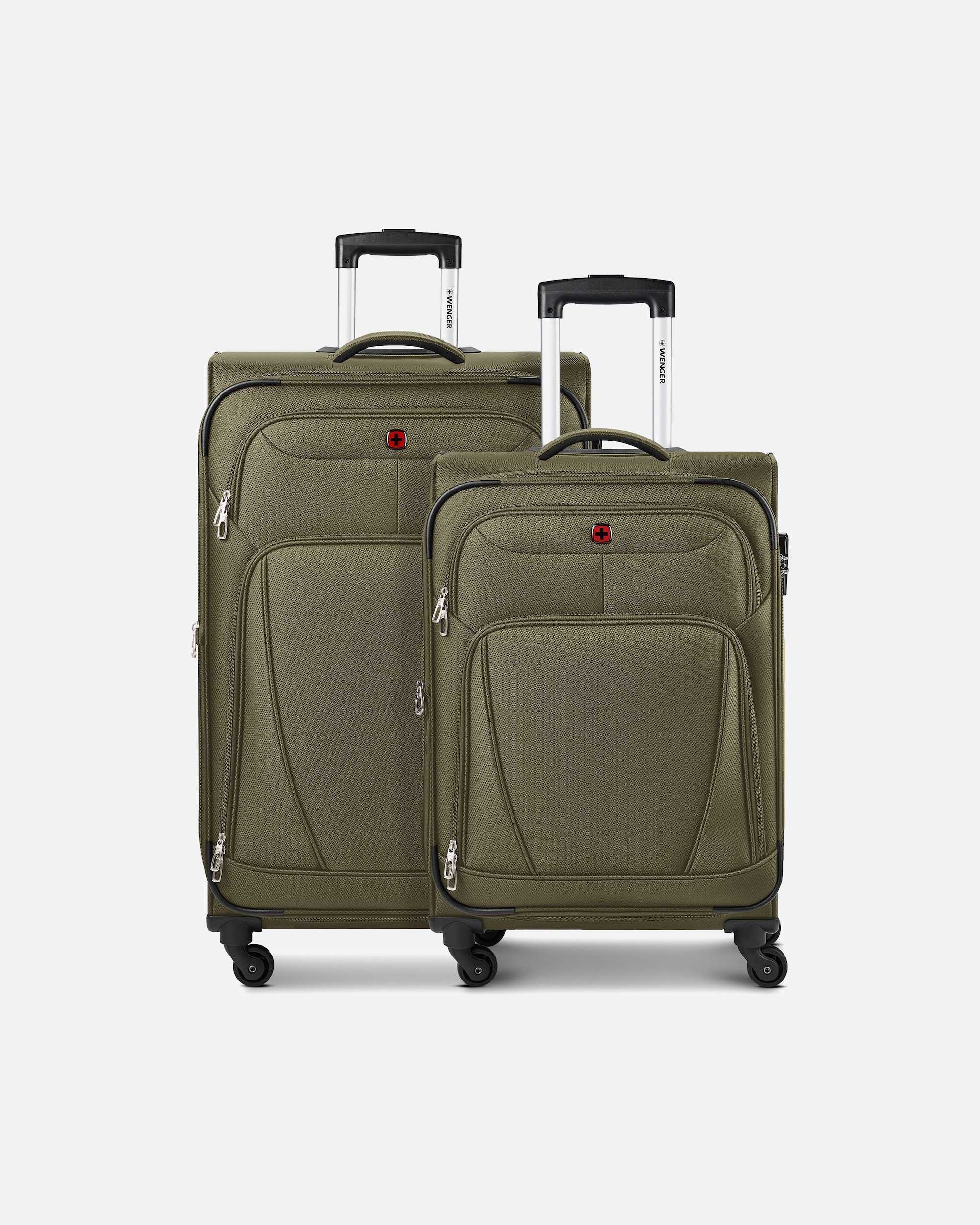 Valise for HommeWengerBeaumont 4 roulettes Set de valises 2 pièces avec soufflet d'extensionolive