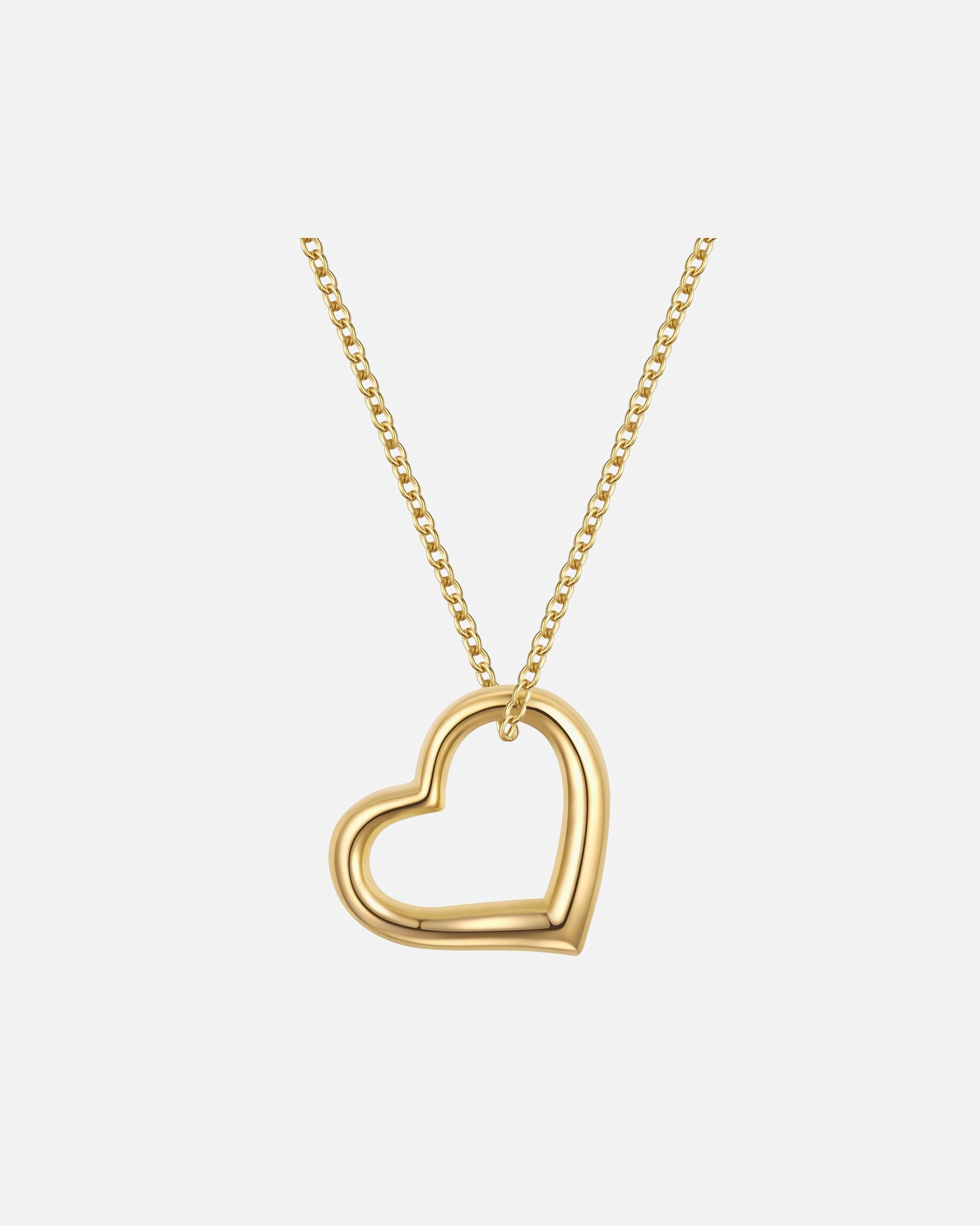 Collier for FemmeChaîne Coeur en Argent sterling en Or jaune42,0 cm Basiskette + 5,0 cm Verlängerung