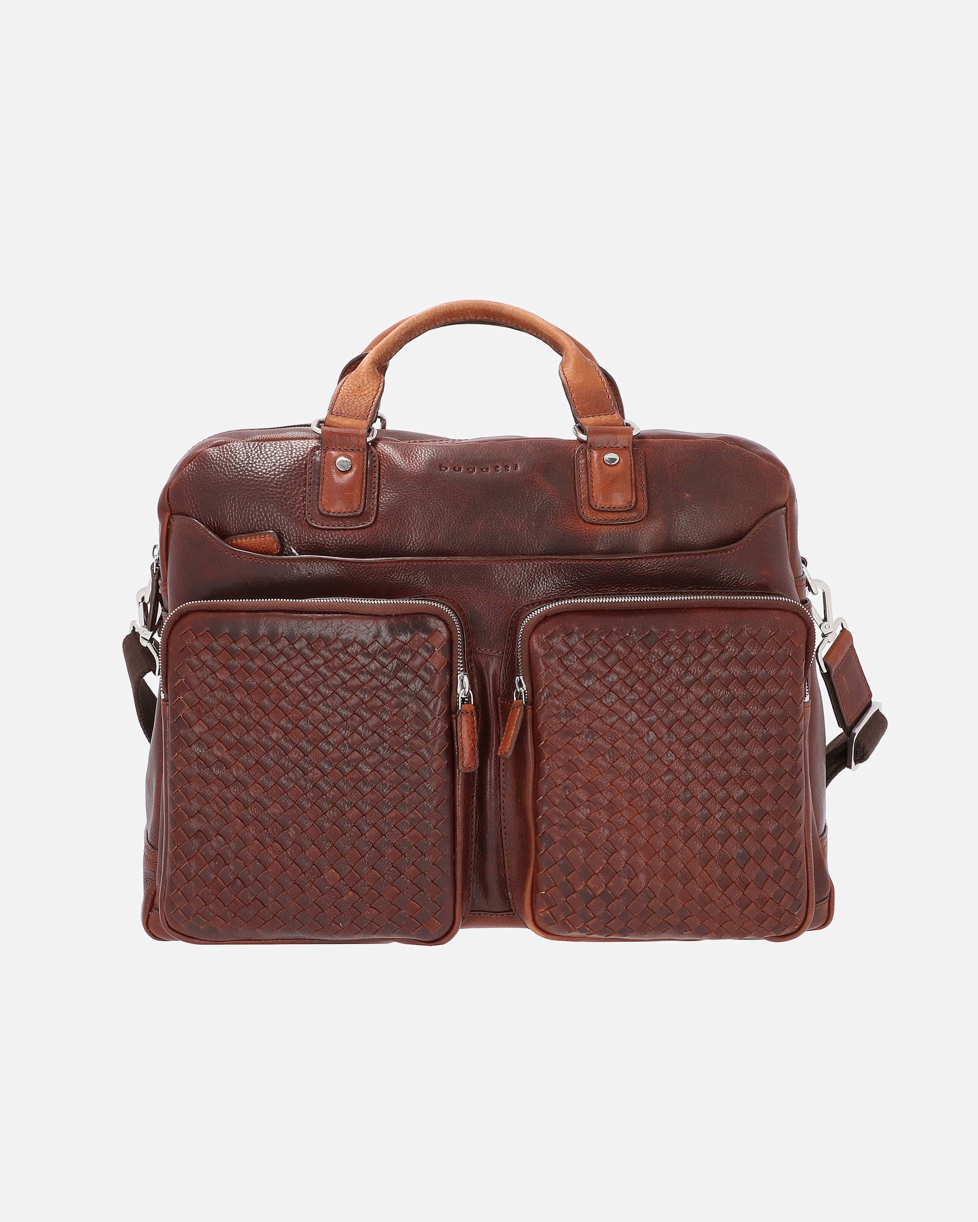 Laptoptasche für Männlich Bugatti Woven Aktentasche british tan