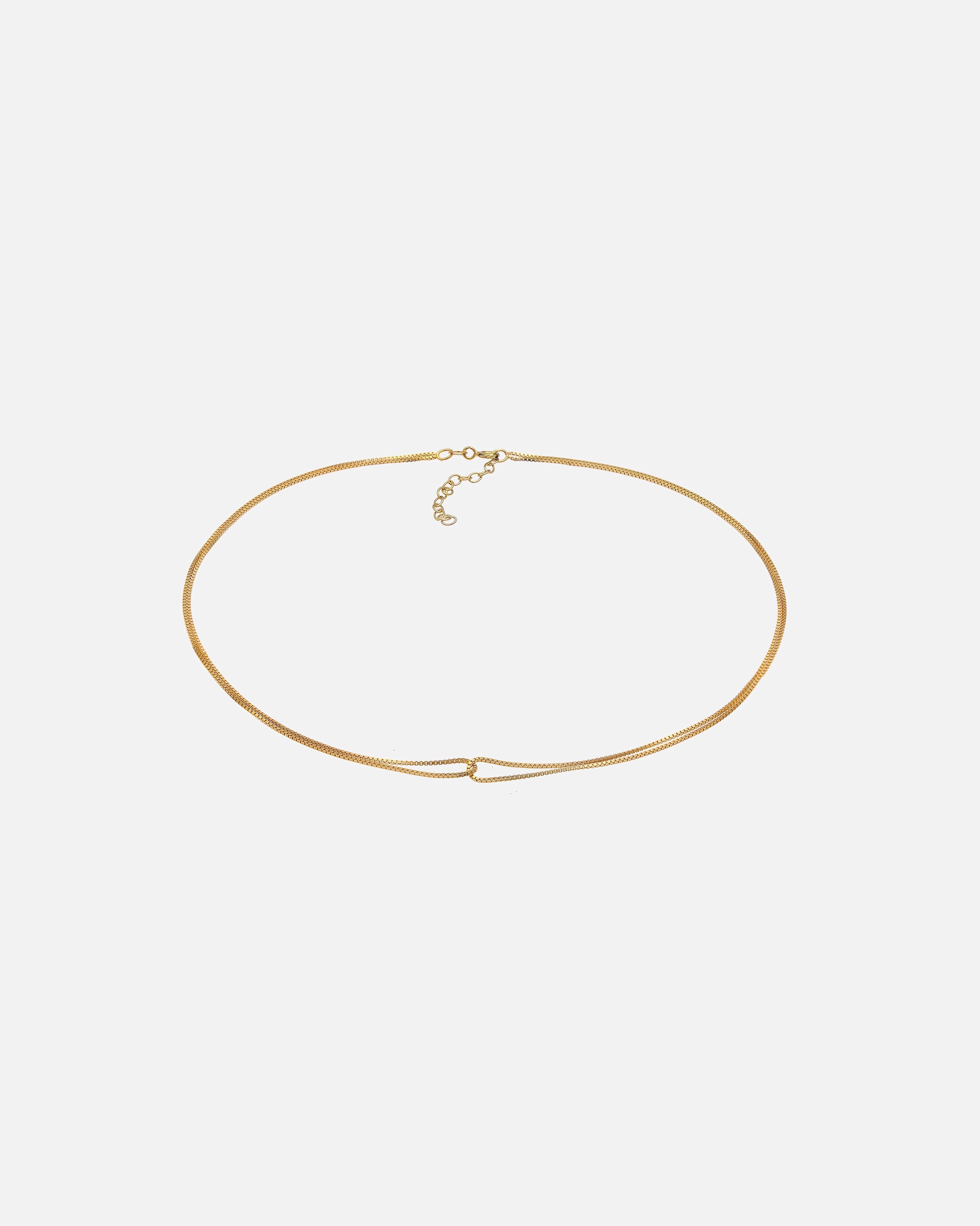 Halskette für Weiblich Elli Choker Infinity Verschlungen Venezianer 925 Silber goldfarben