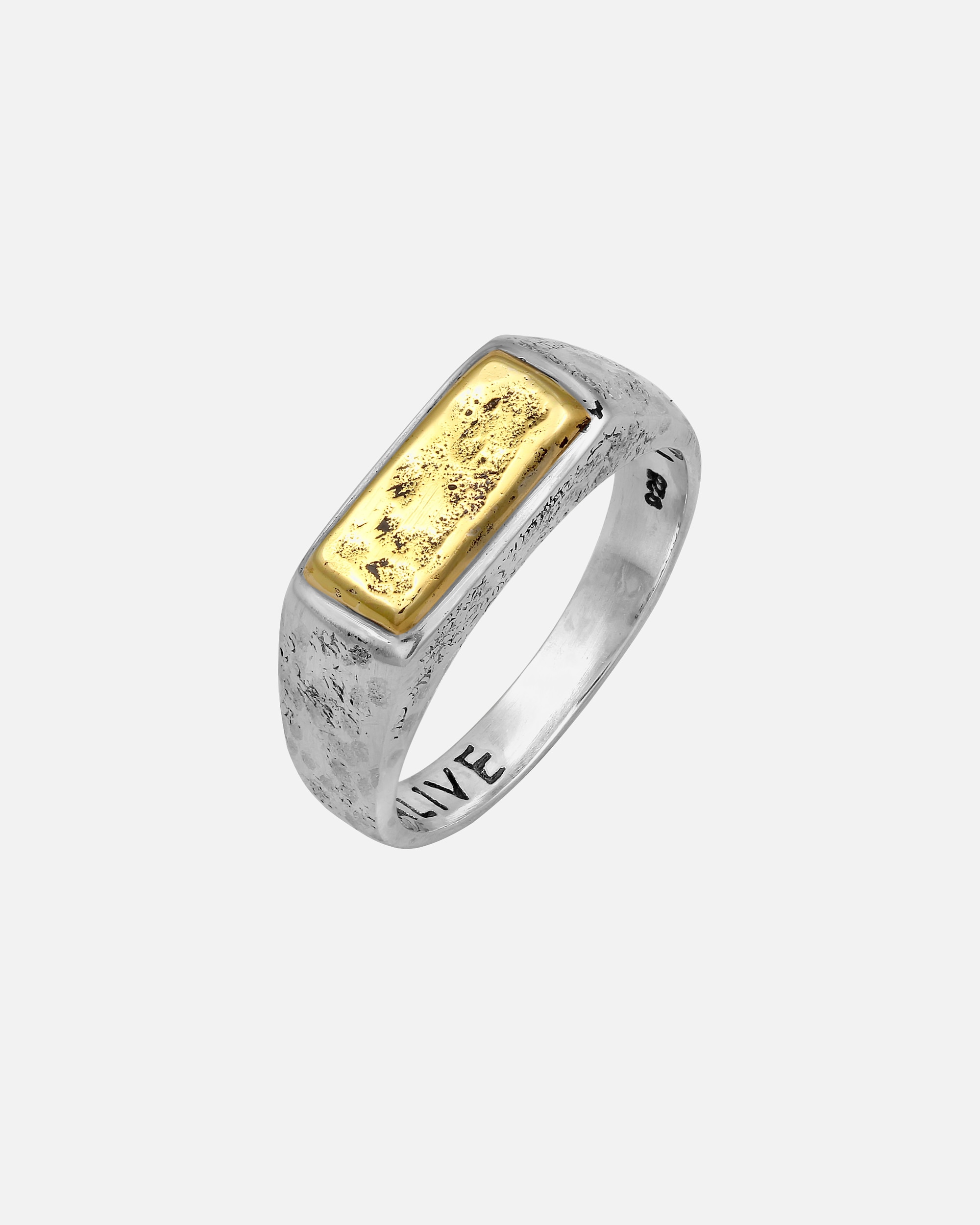 Bague for HommeHaze & GloryDefault Brand LineHG HAZE & GLORY - Bague Hommes en argent sterling 925, Bijoux Hommes, Bague en argent oxydé, The Alive Ring, Cool, Feel Alive, Bicolor60
