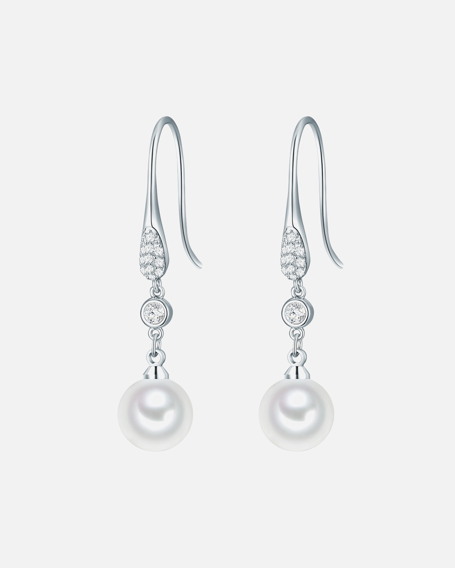 Boucle d'oreilles for FemmeBoucles d'oreille en perle Laiton Verre Perles organiques en Argent43,6 mm