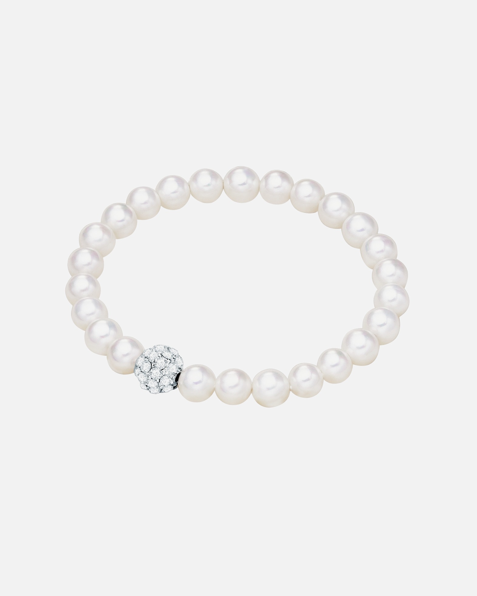 Bracelet for FemmeBracelet en perles Perles organiques Crystal Perles organiques en Blanc18,0 cm