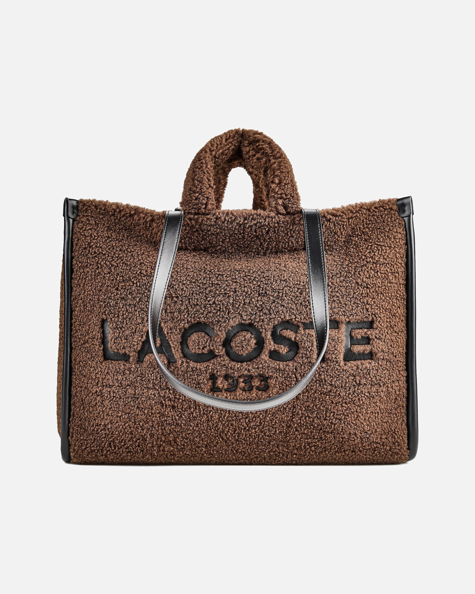 Tasche für Männlich Lacoste Cosy Winter Shopper brown noir